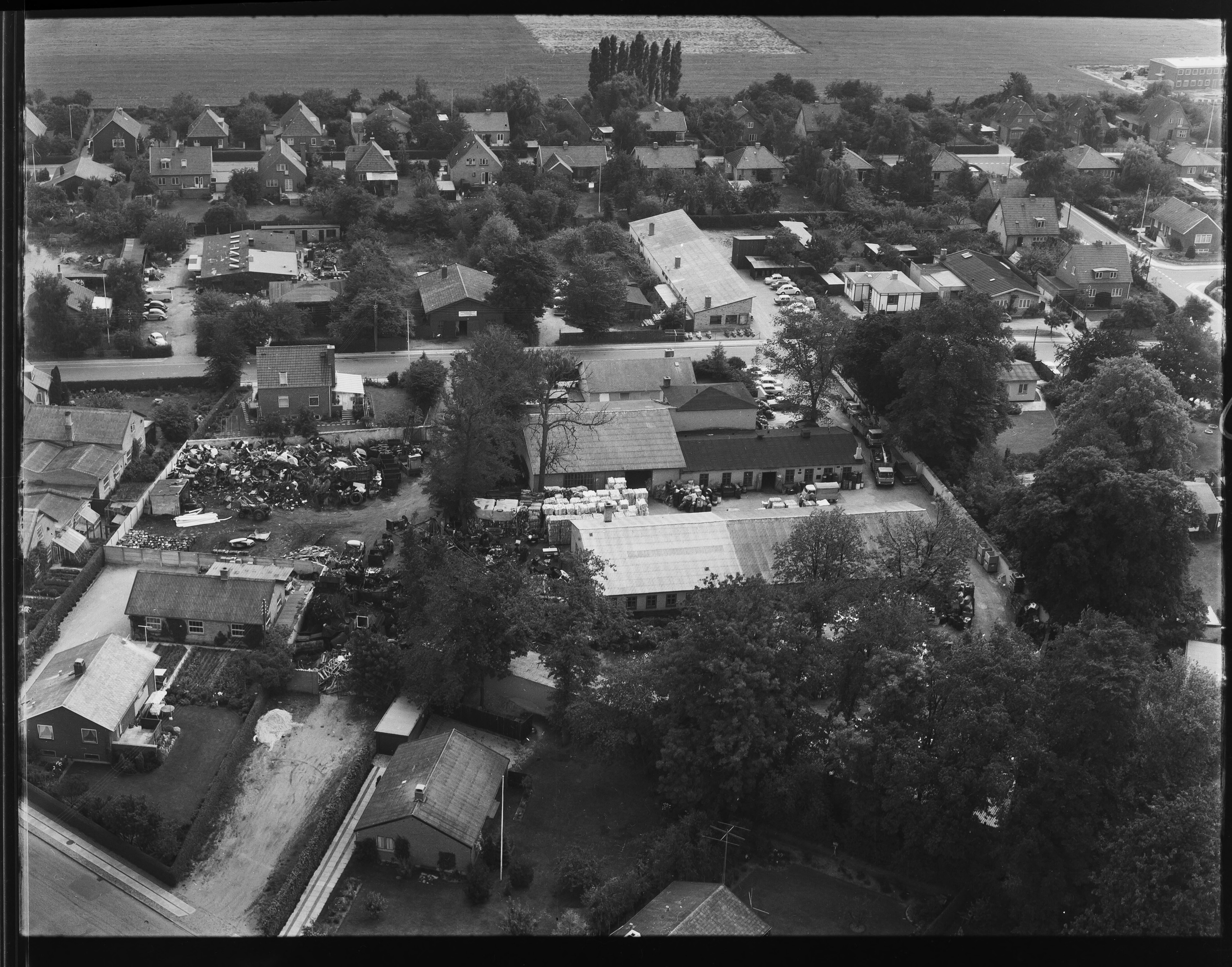 Skråfoto fra 1956 taget 75 meter fra Sofielundsvej 58
