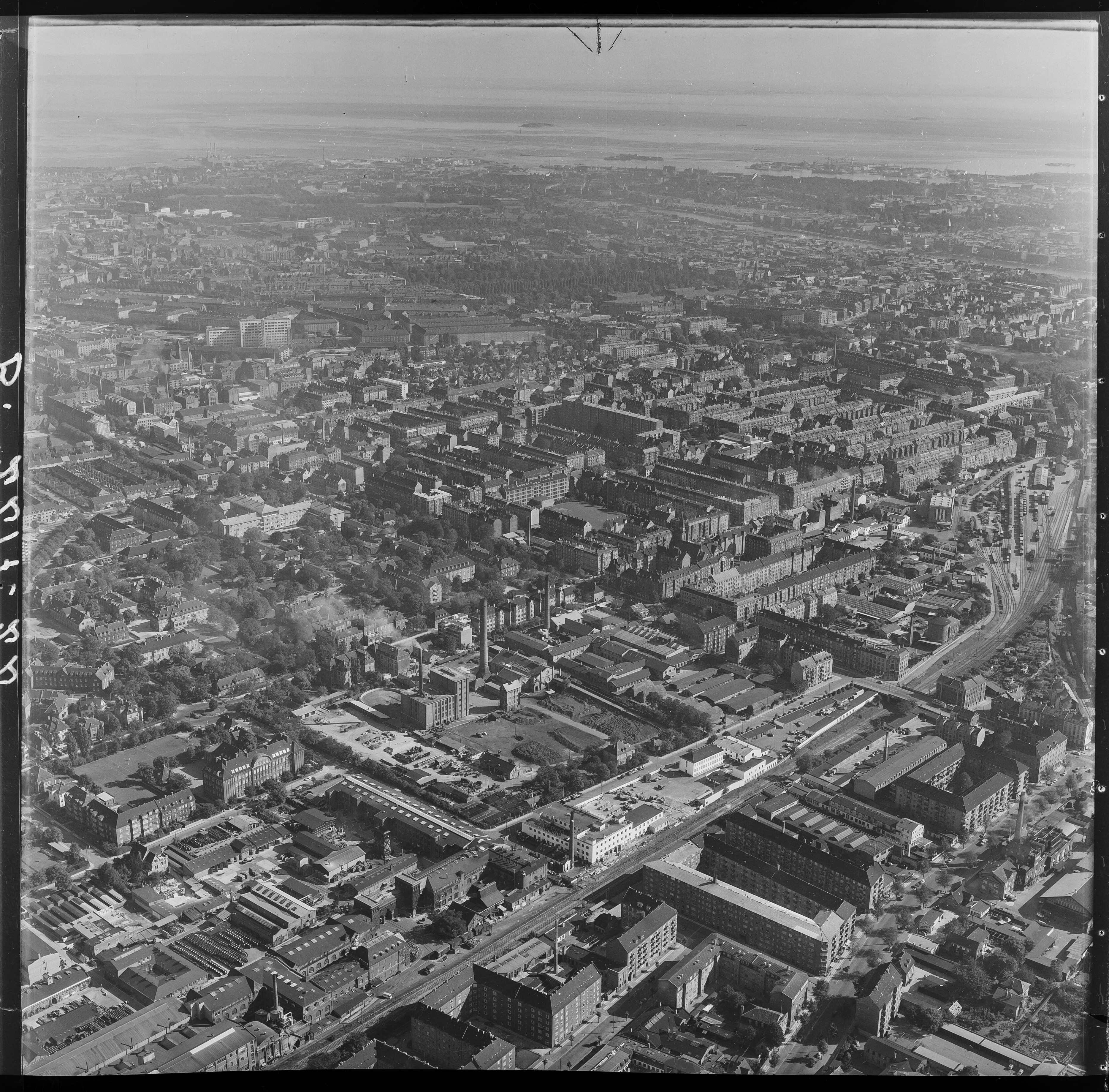 Skråfoto fra 1956 taget 129 meter fra Nordre Fasanvej 46, st. th