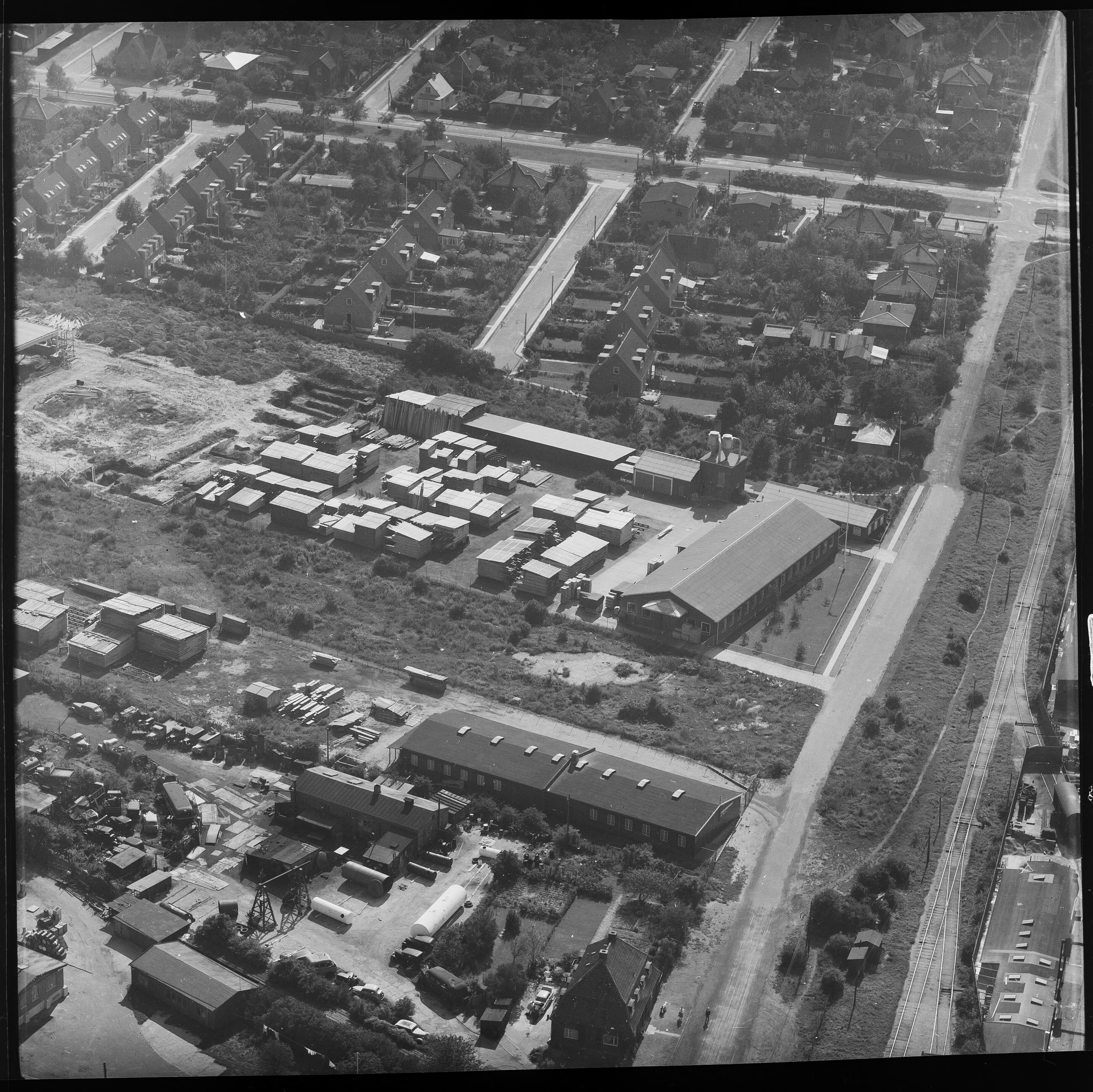 Skråfoto fra 1956 taget 59 meter fra Krimsvej 21A, 2. tv