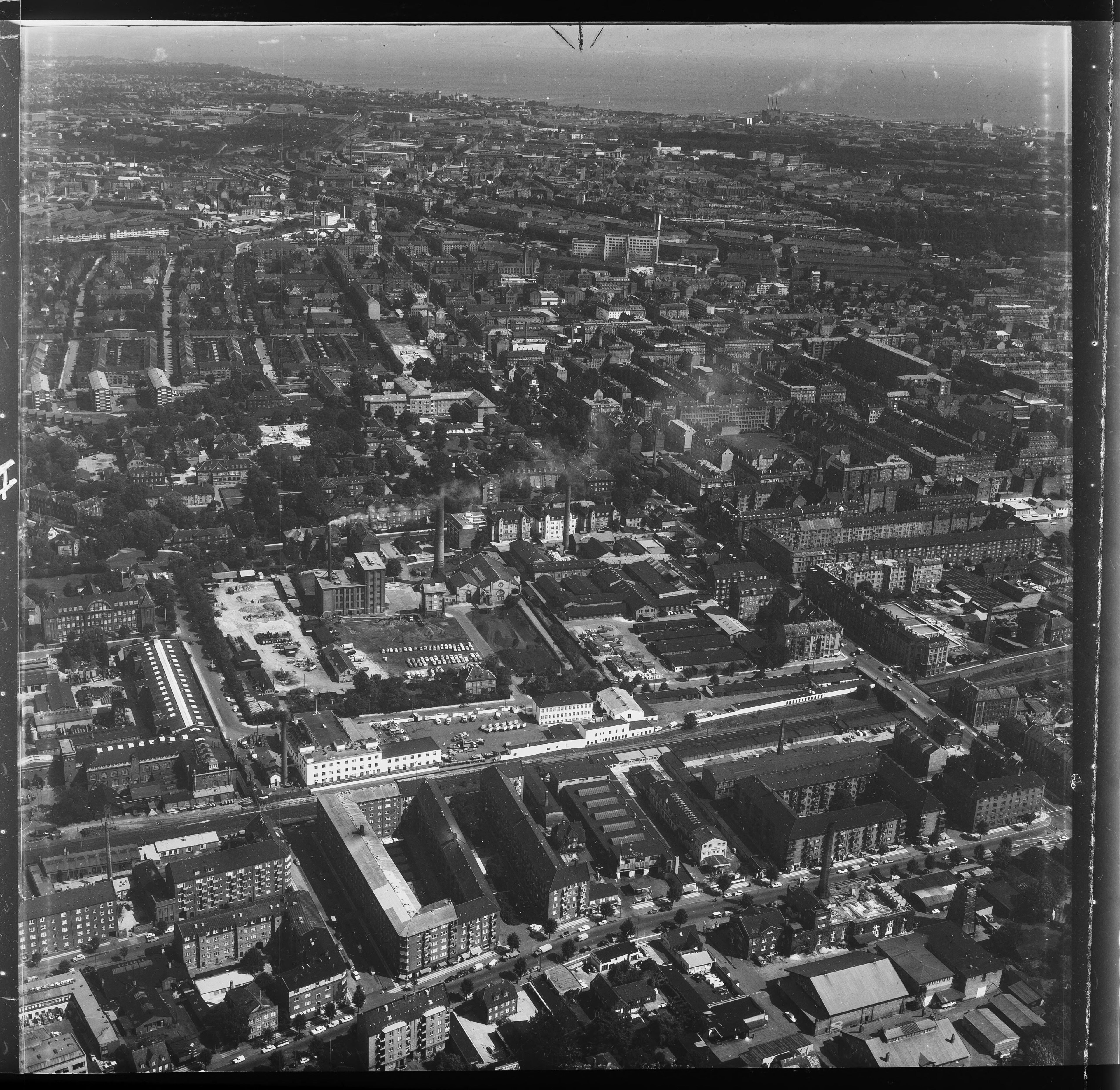 Skråfoto fra 1956 taget 81 meter fra Seedorffs Vænge 14, 3. th