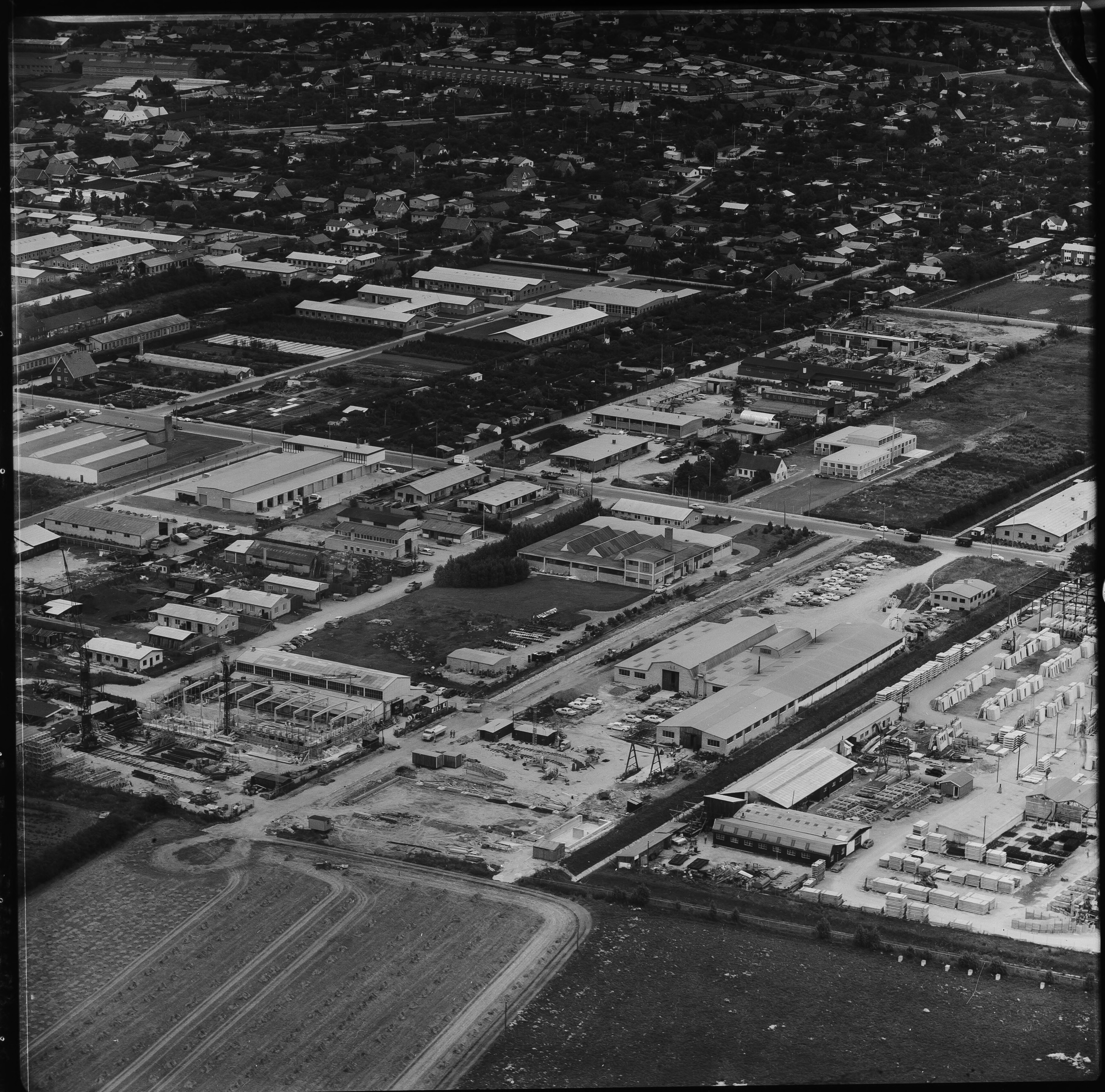 Skråfoto fra 1960 taget 60 meter fra Erhvervsvej 28A