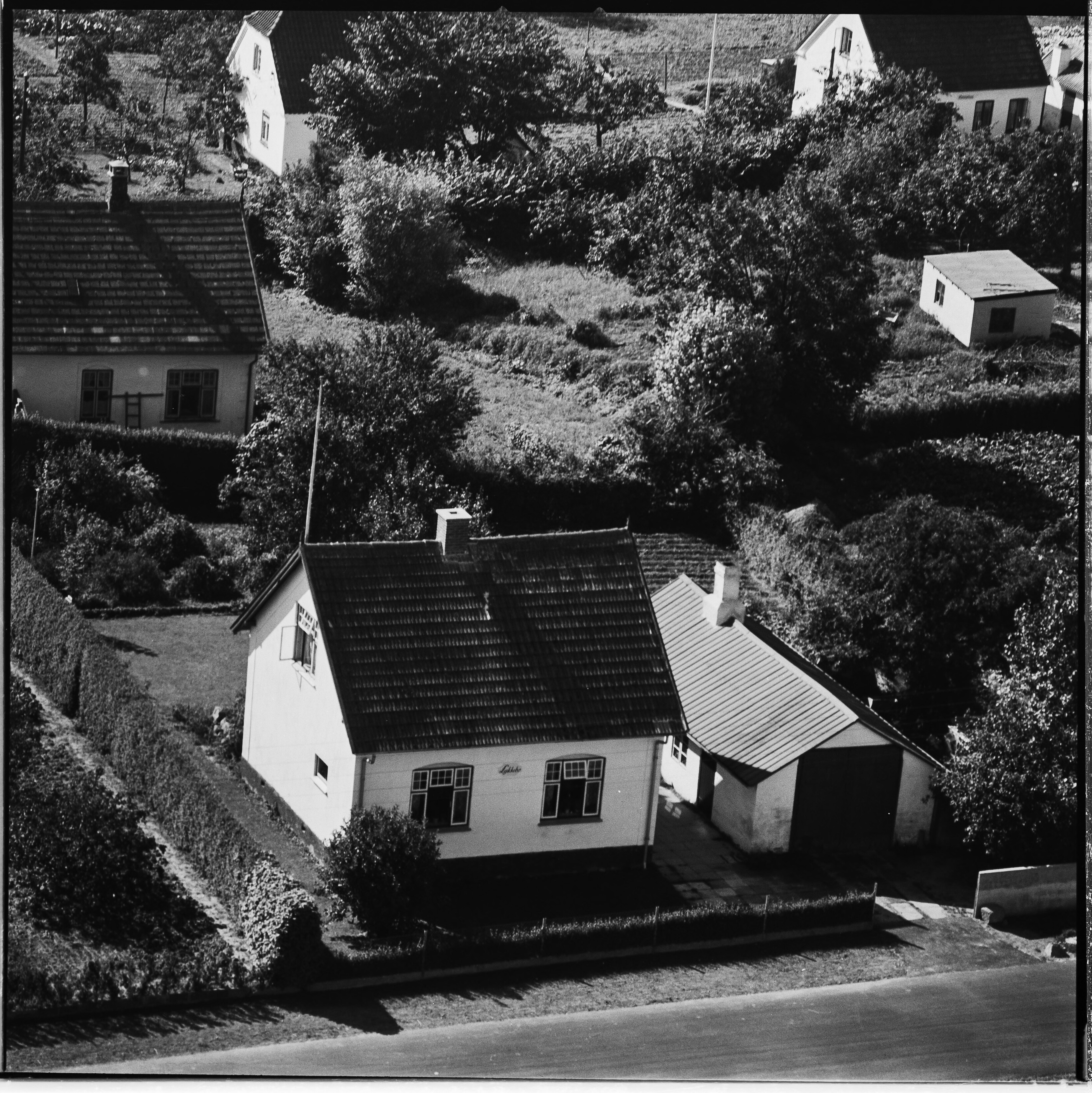 Skråfoto fra 1958 taget 29 meter fra Torslundevej 125