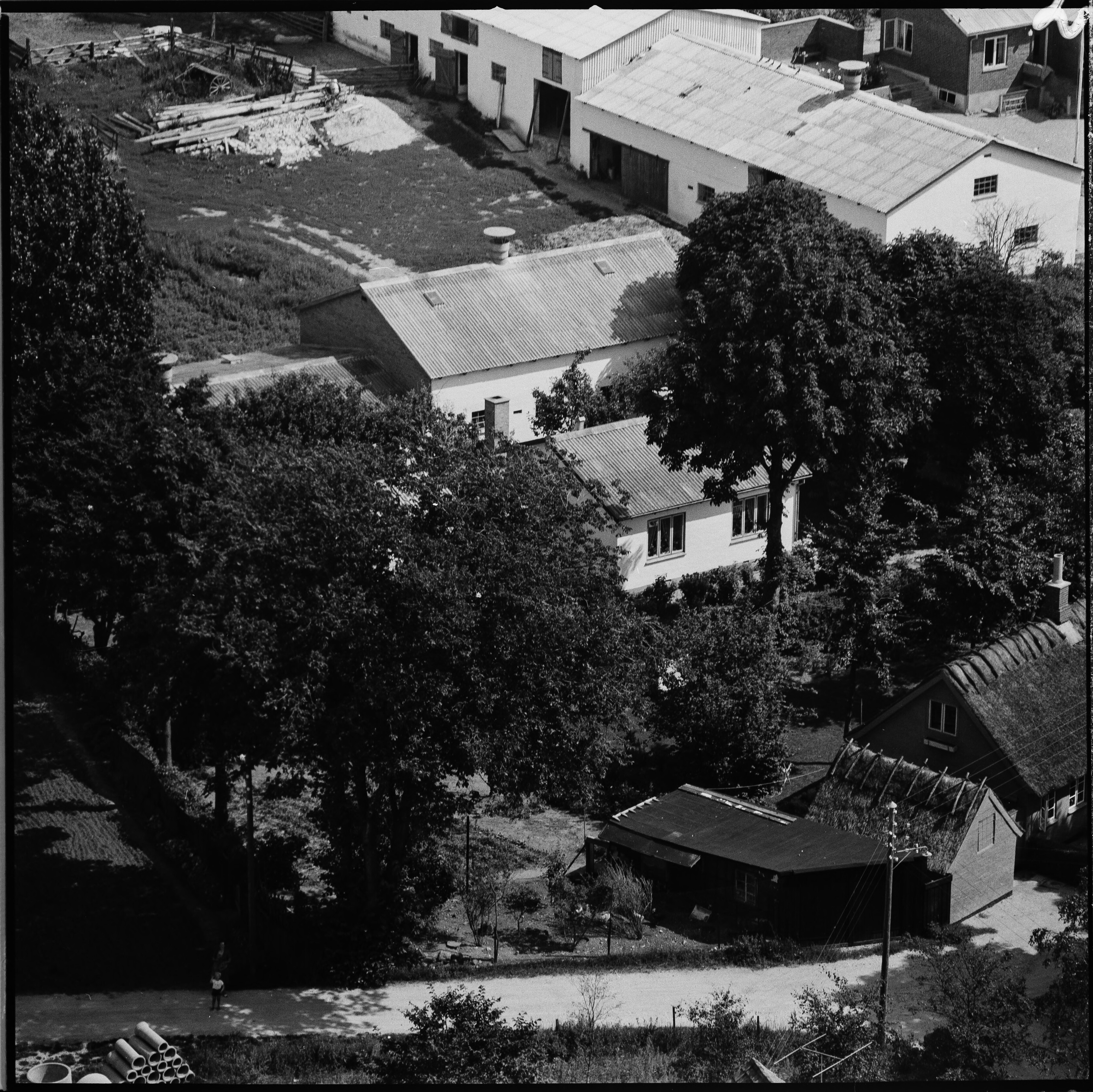 Skråfoto fra 1959 taget 230 meter fra Solager 13