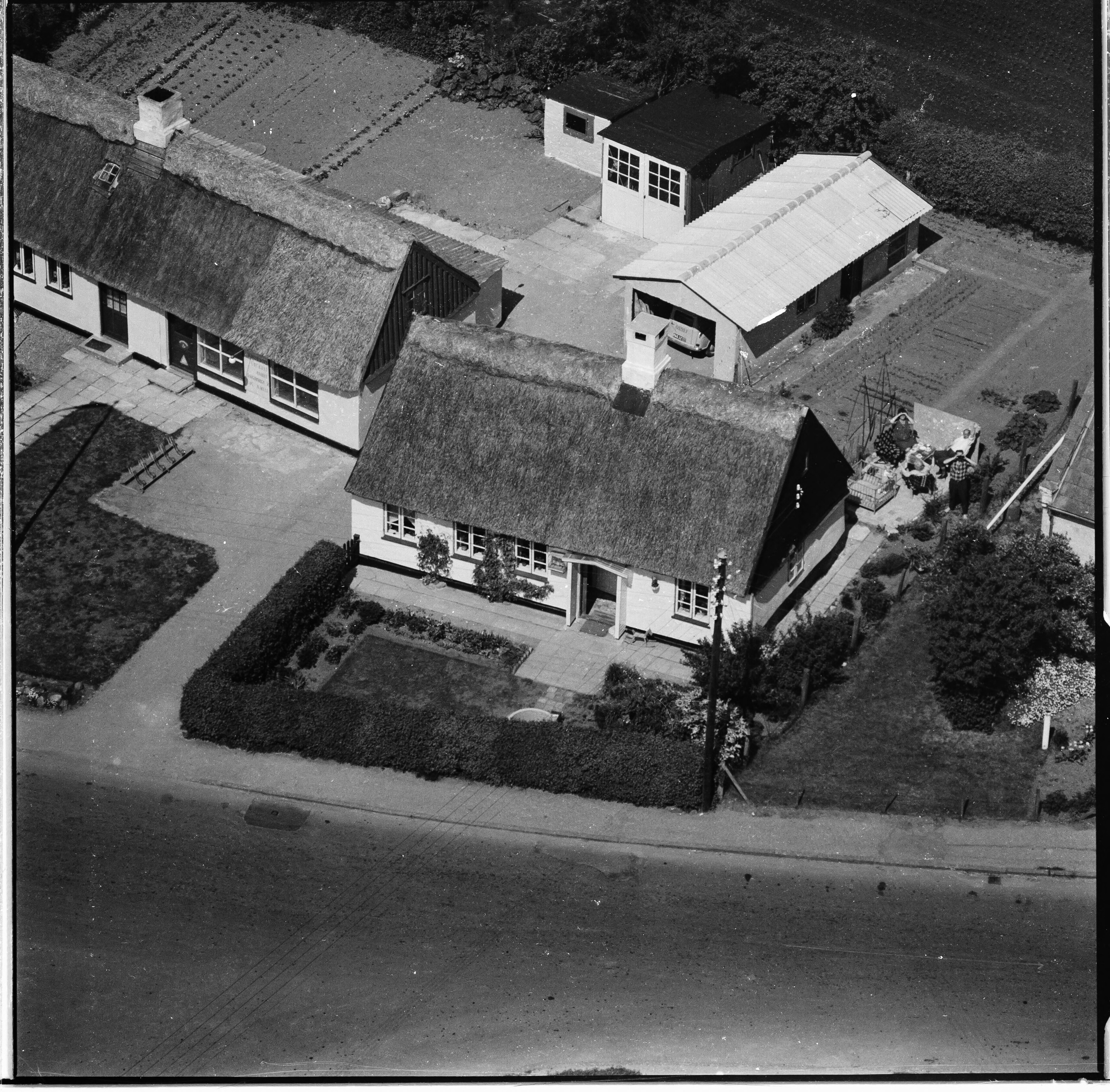 Skråfoto fra 1960 taget 48 meter fra Kirkevej 4
