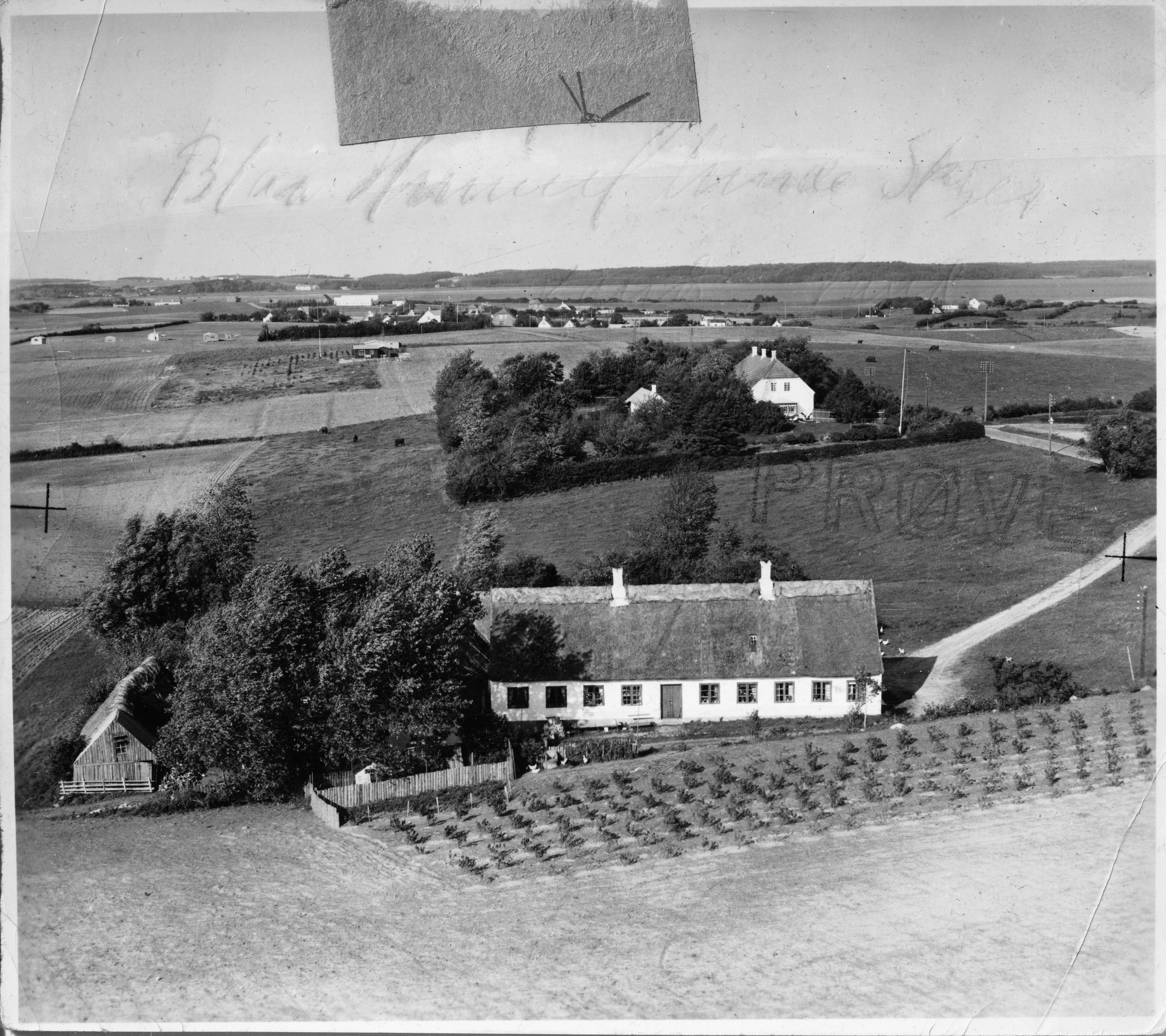 Skråfoto fra 1950 taget 77 meter fra Bellisvej 32