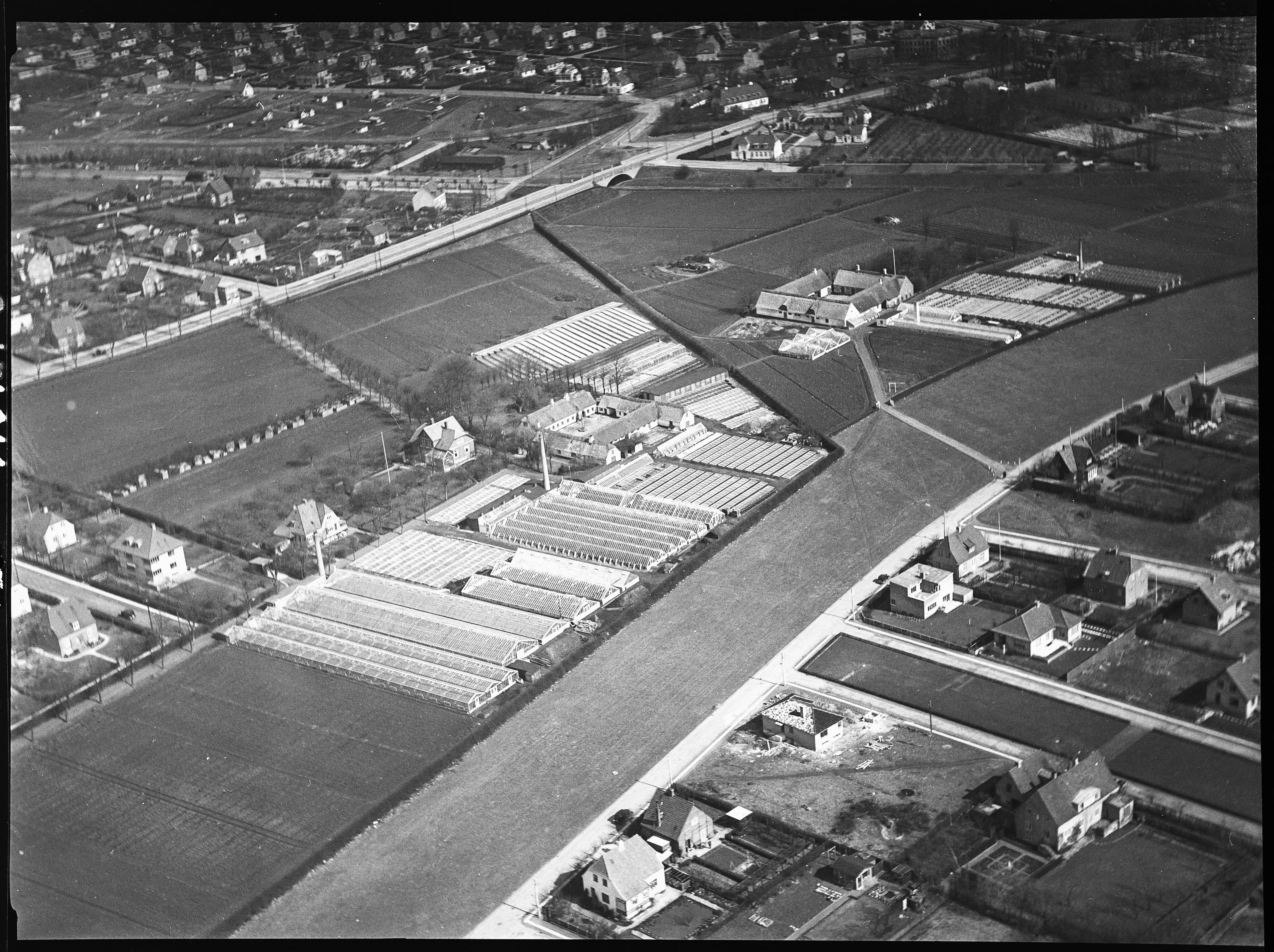 Skråfoto fra 1932-1950 taget 88 meter fra Jeppes Allé 15A