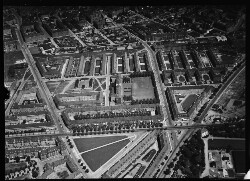 thumbnail: Skråfoto fra 1932-1950 taget 39 meter fra Borups Allé 184, 1. th