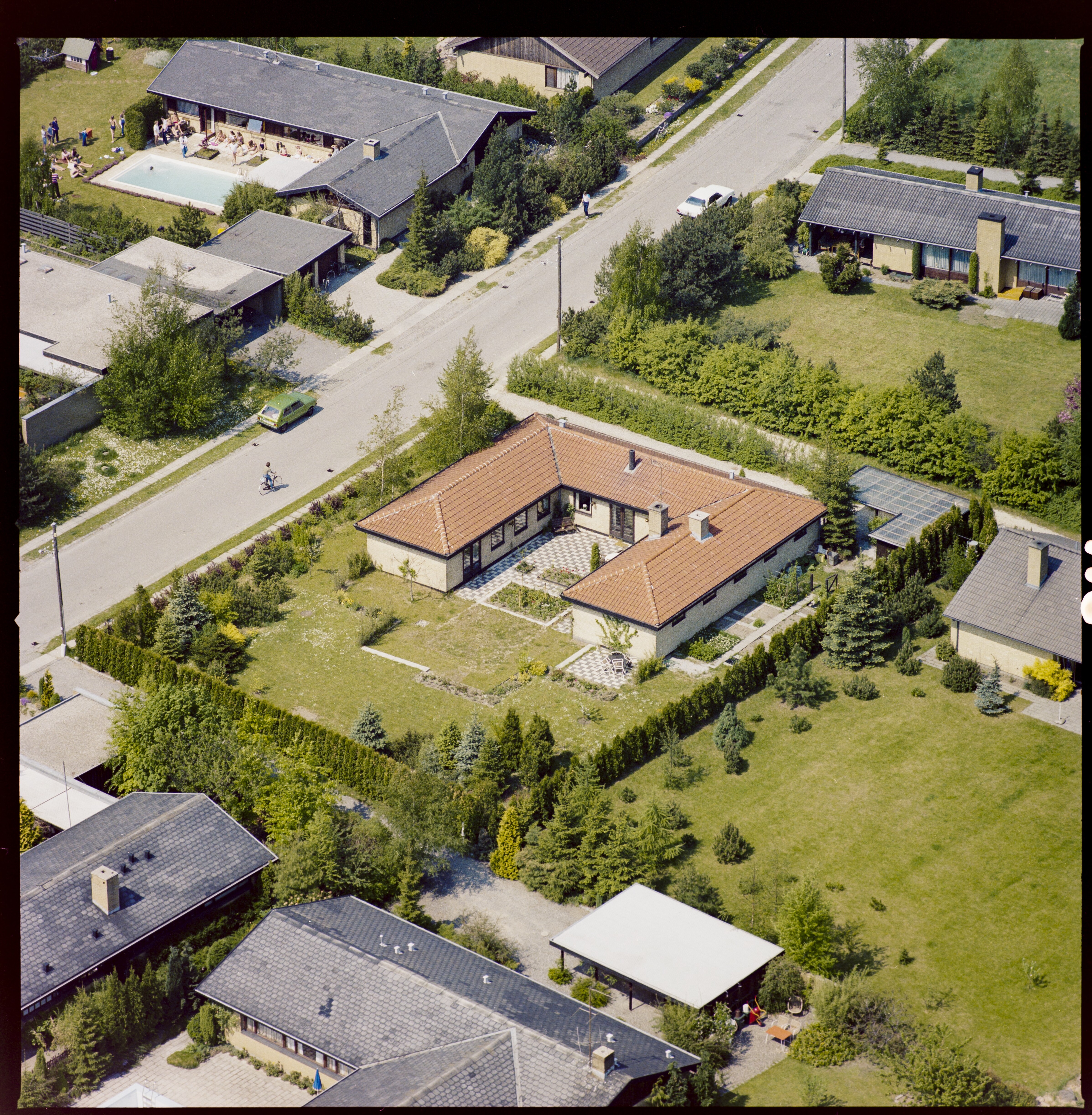 Skråfoto fra 1981 taget 24 meter fra Højbjerggårdsvej 20