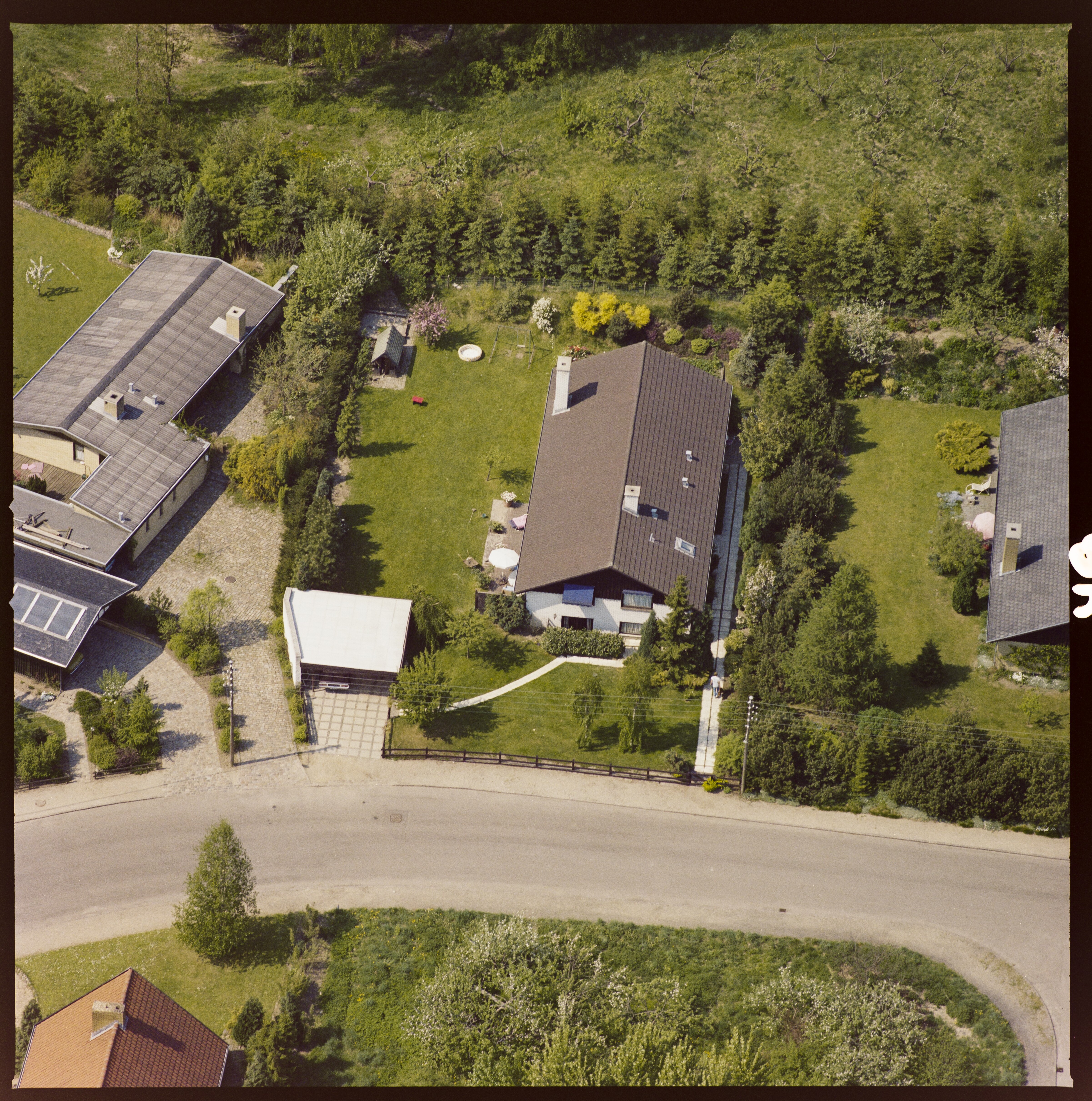 Skråfoto fra 1981 taget 73 meter fra Bjerggårdsvænget 31