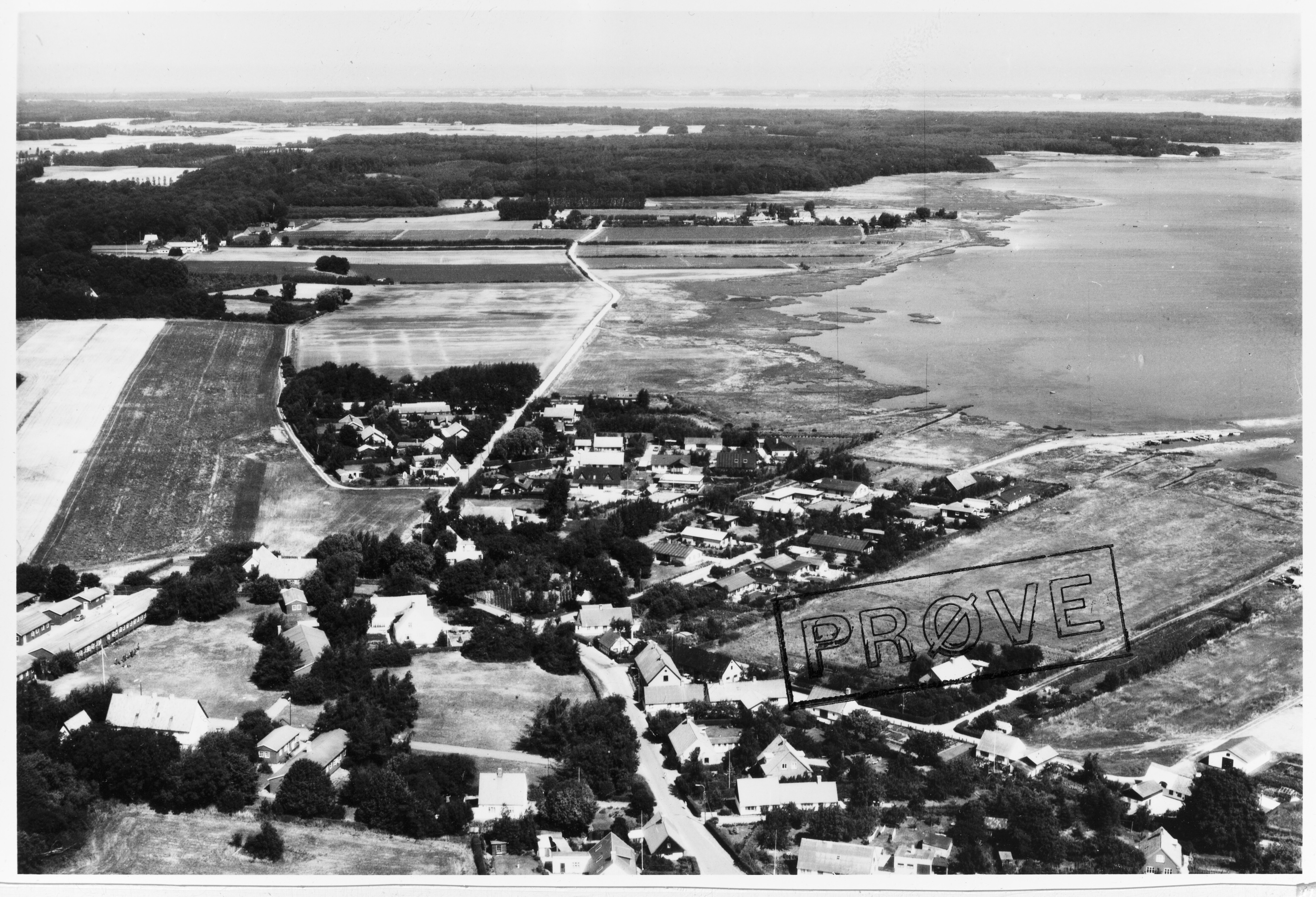 Skråfoto fra 1953 taget 48 meter fra Vængetvej 16