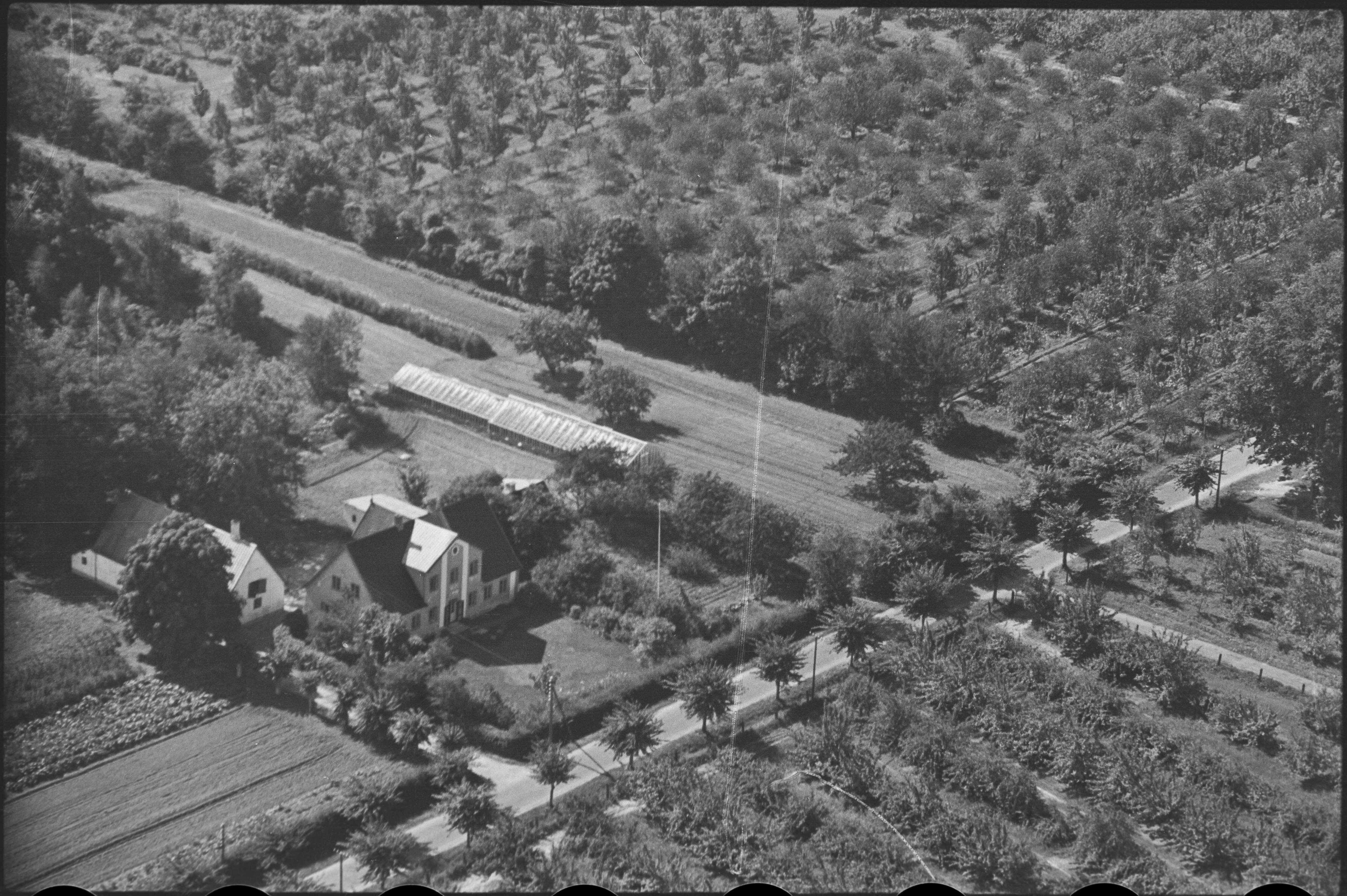Skråfoto fra 1949 taget 135 meter fra Gurrevej 193D