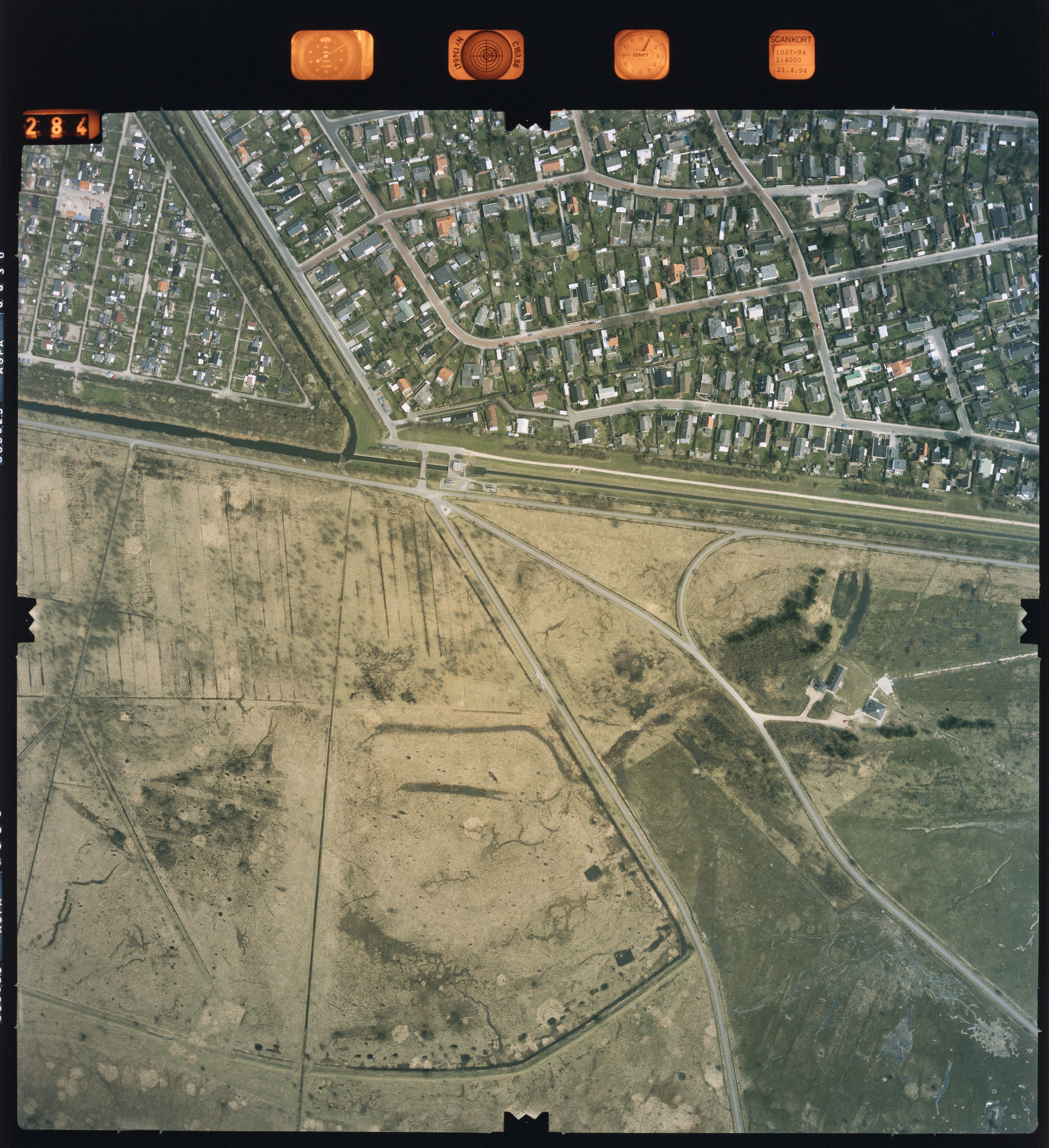 Lodfoto fra 1994 taget 84 meter fra Else Alfelts Vej 91, 2. tv