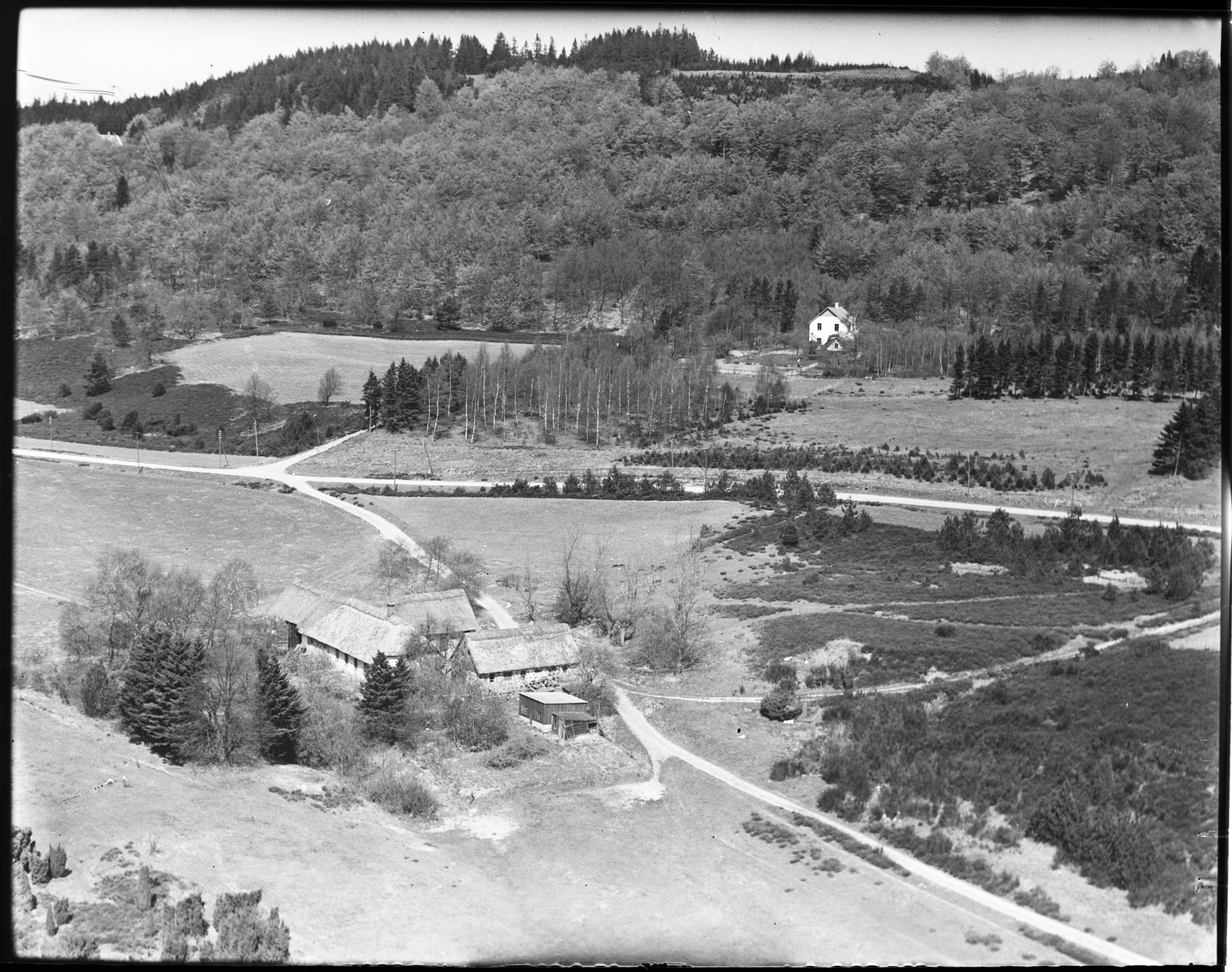 Skråfoto fra 1954 taget 4 meter fra Hjarsbækvej 31