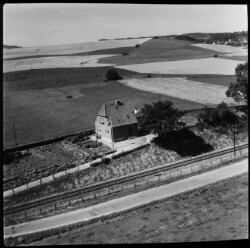 thumbnail: Skråfoto fra 1958 taget 57 meter fra Alling Gyde 10