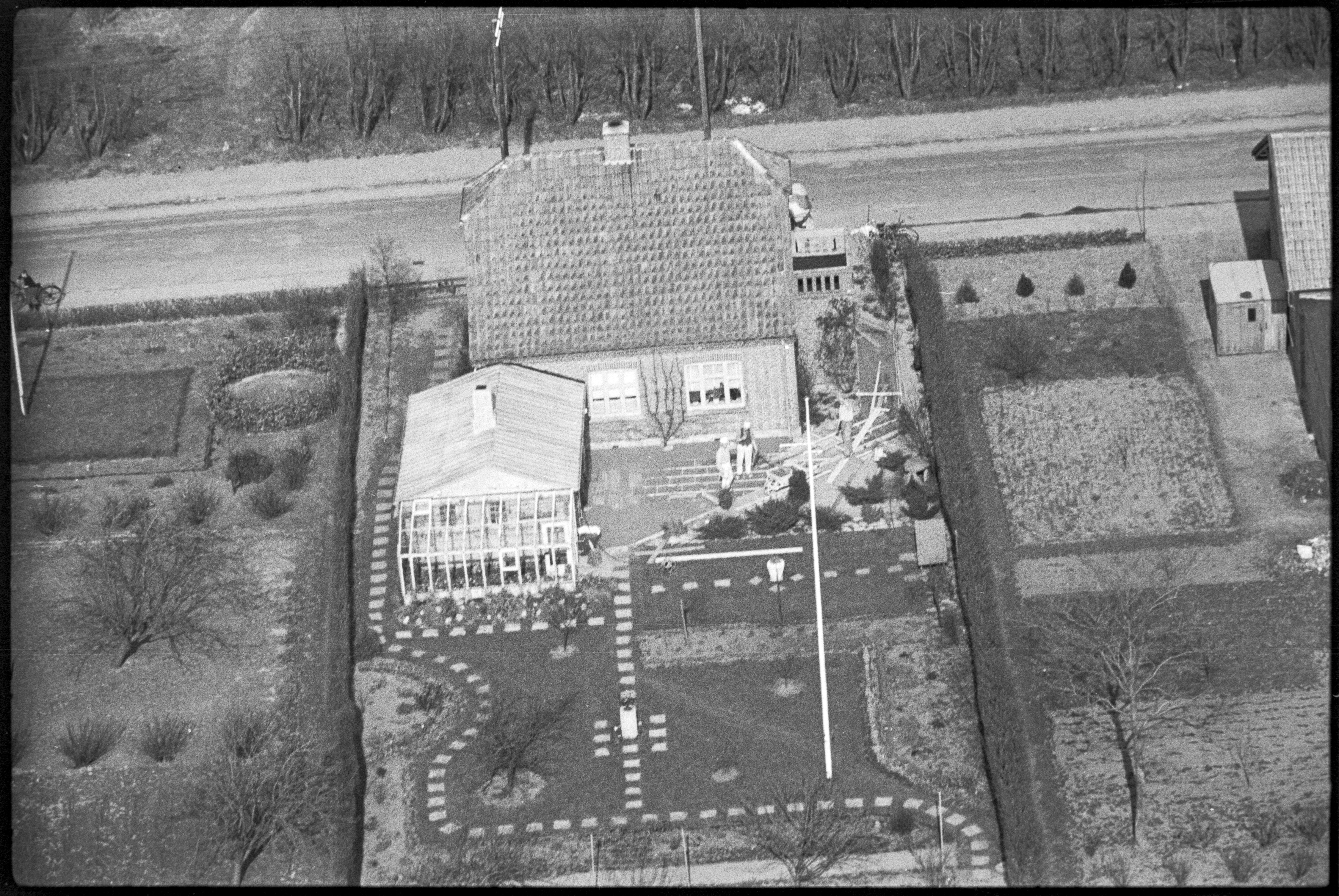 Skråfoto fra 1948-1952 taget 80 meter fra Gabelsvej 1