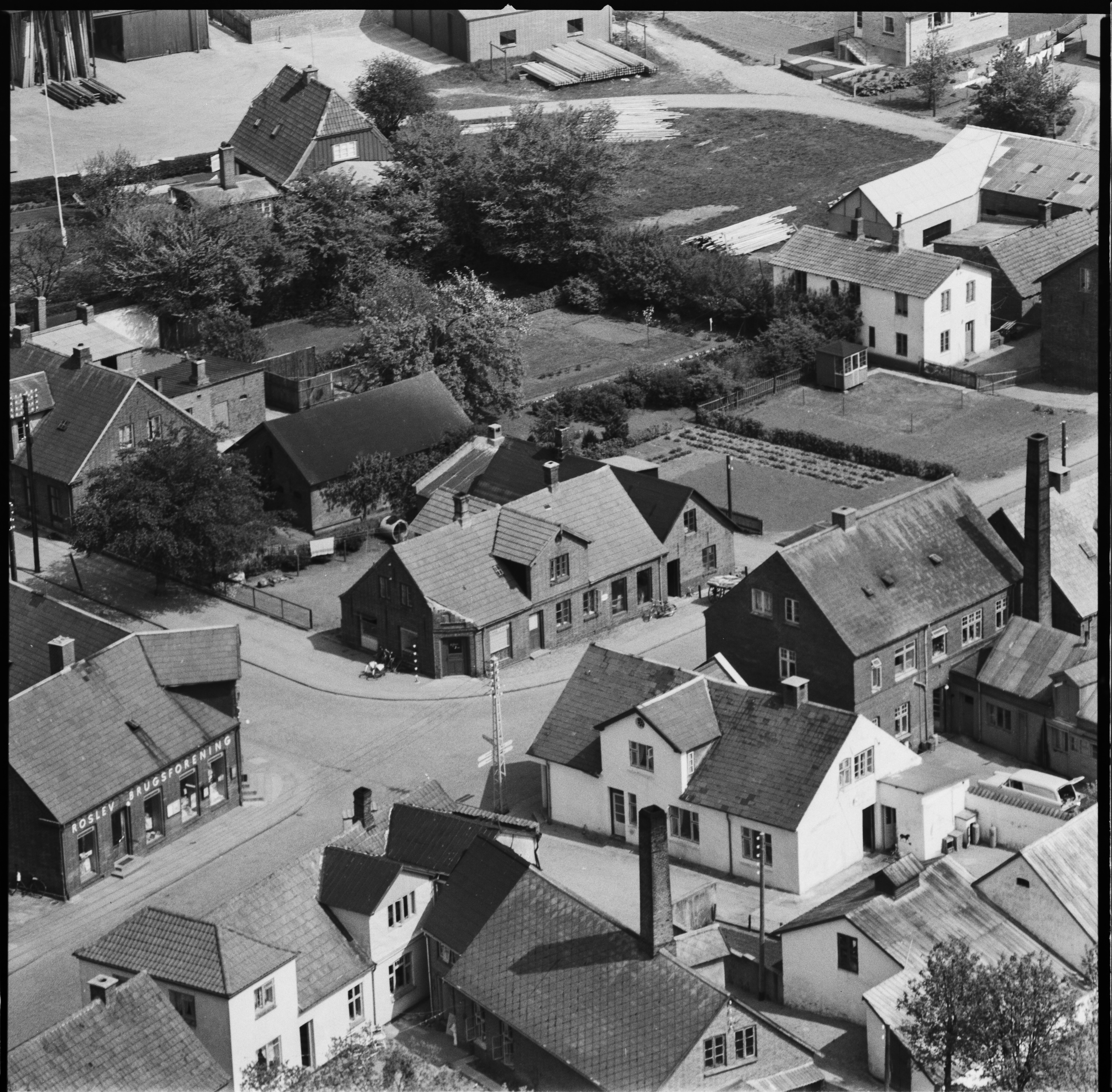 Skråfoto fra 1959 taget 31 meter fra Jernbanegade 2