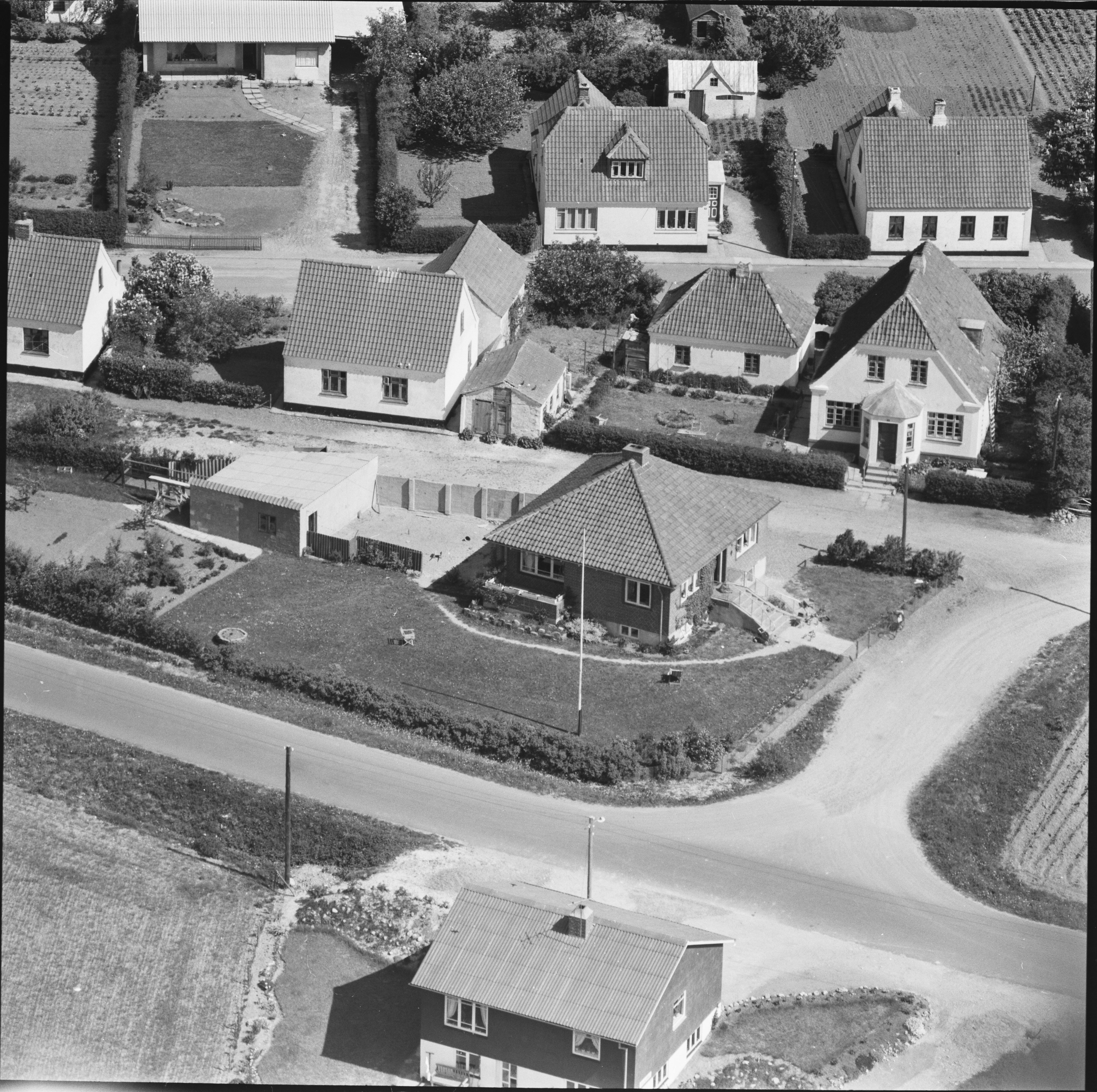 Skråfoto fra 1959 taget 28 meter fra Ryttergade 13