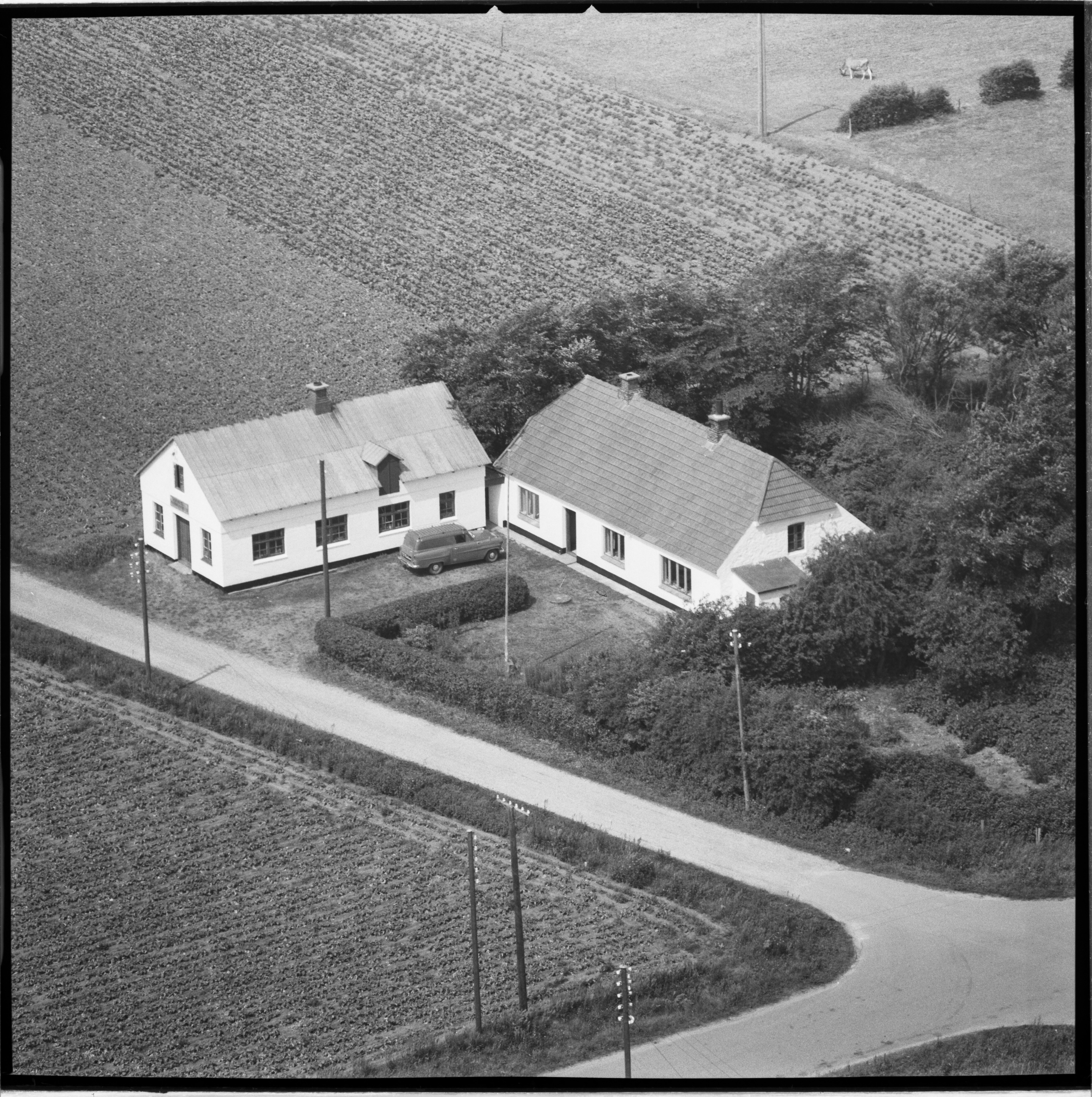 Skråfoto fra 1959 taget 76 meter fra Michelsensvej 5