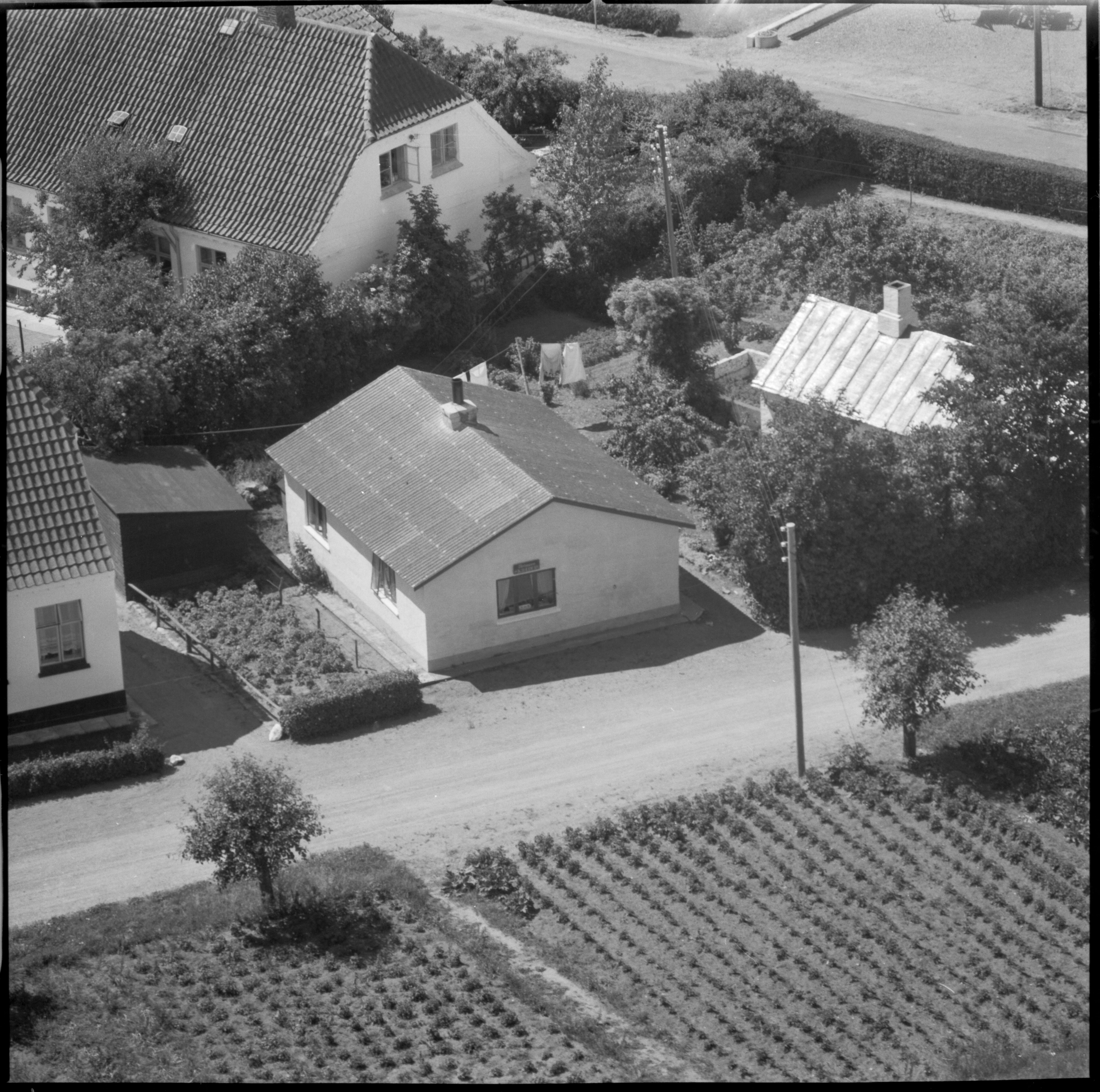Skråfoto fra 1959 taget 31 meter fra Stadionvej 7