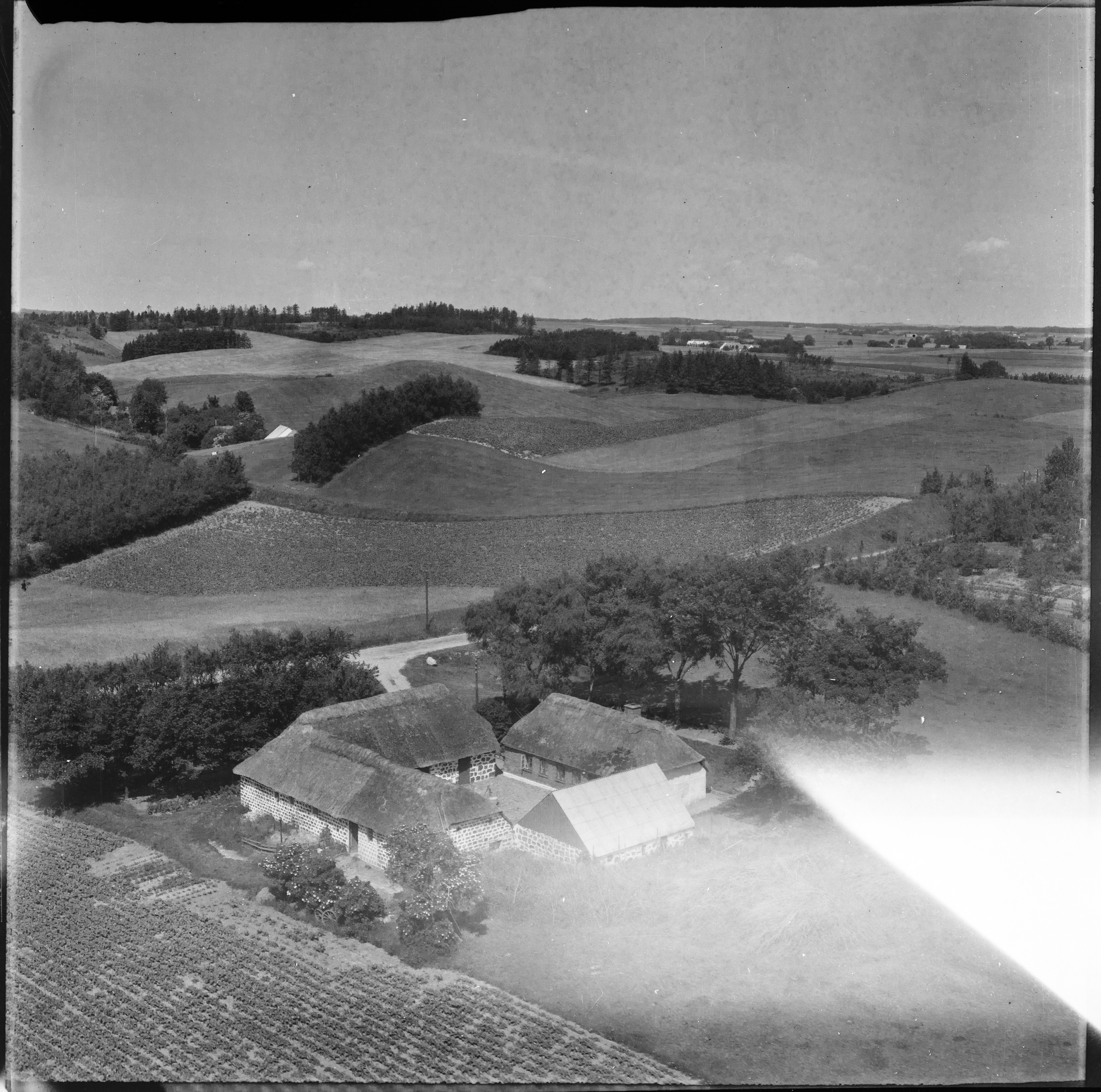 Skråfoto fra 1956 taget 8 meter fra Svinballevej 35