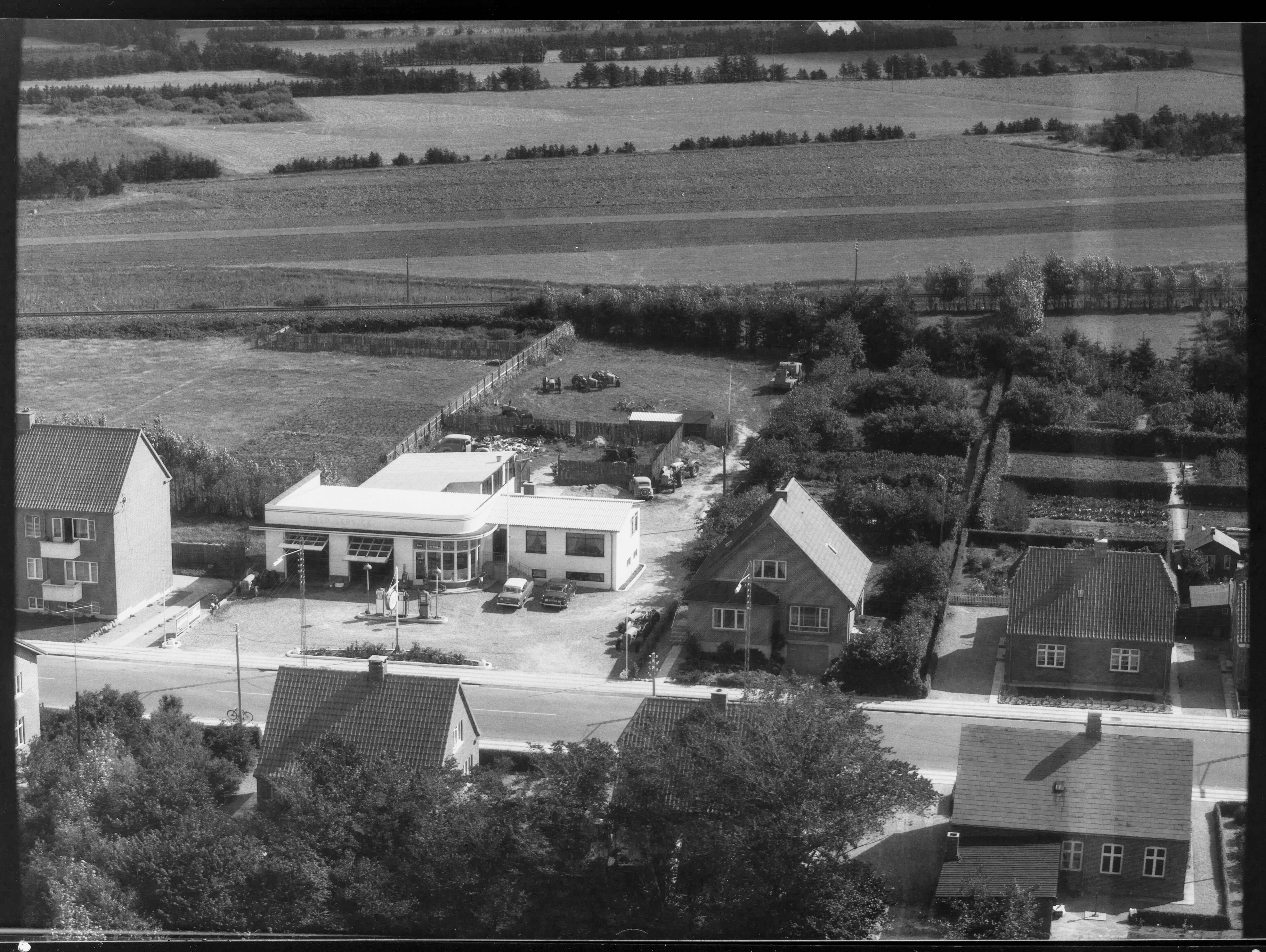 Skråfoto fra 1960 taget 19 meter fra Holmegade 46