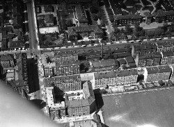 thumbnail: Skråfoto fra 1932-1950 taget 62 meter fra Guldborgvej 15, 1. 
