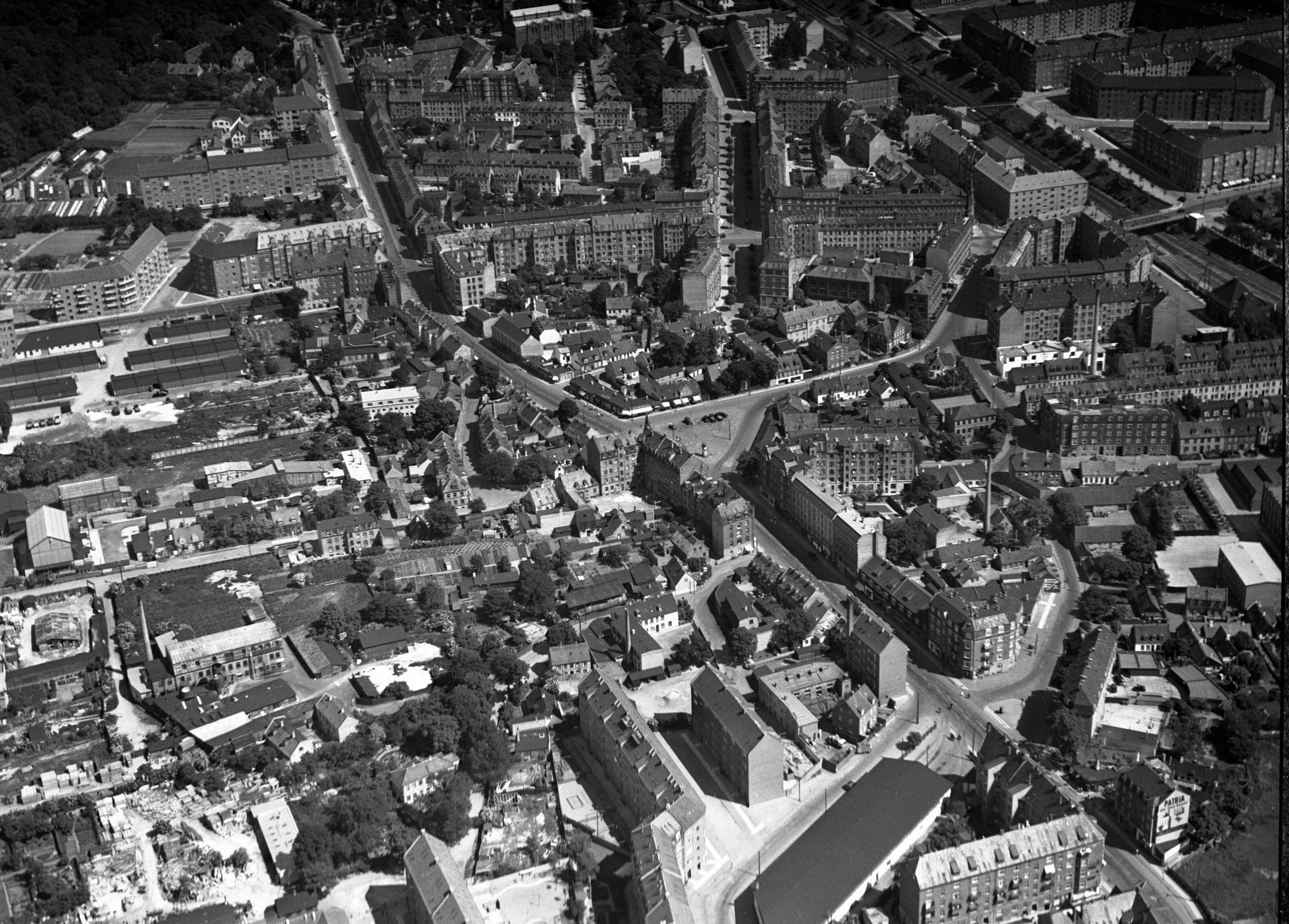 Skråfoto fra 1932-1950 taget 43 meter fra Mosedalvej 2, st. 