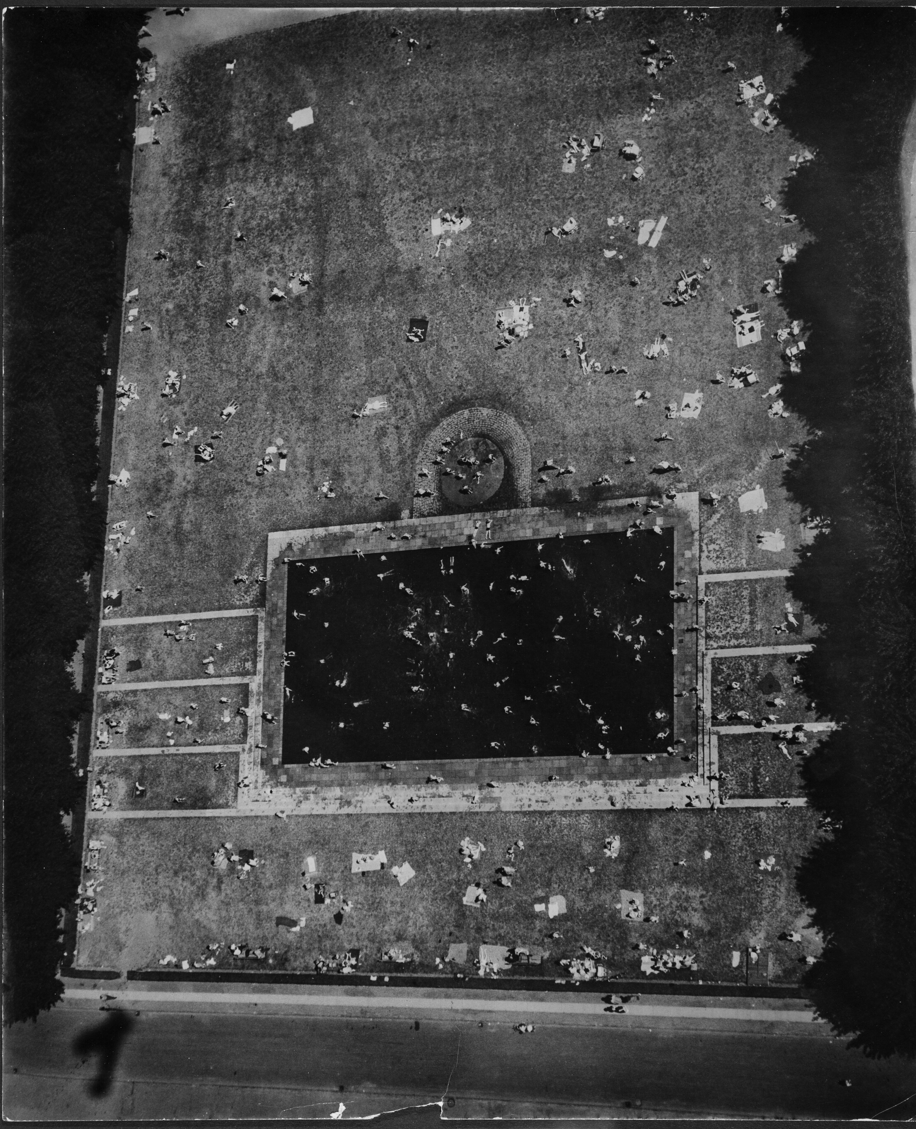 Skråfoto fra 1945-1975 taget 70 meter fra Bakkevej 5
