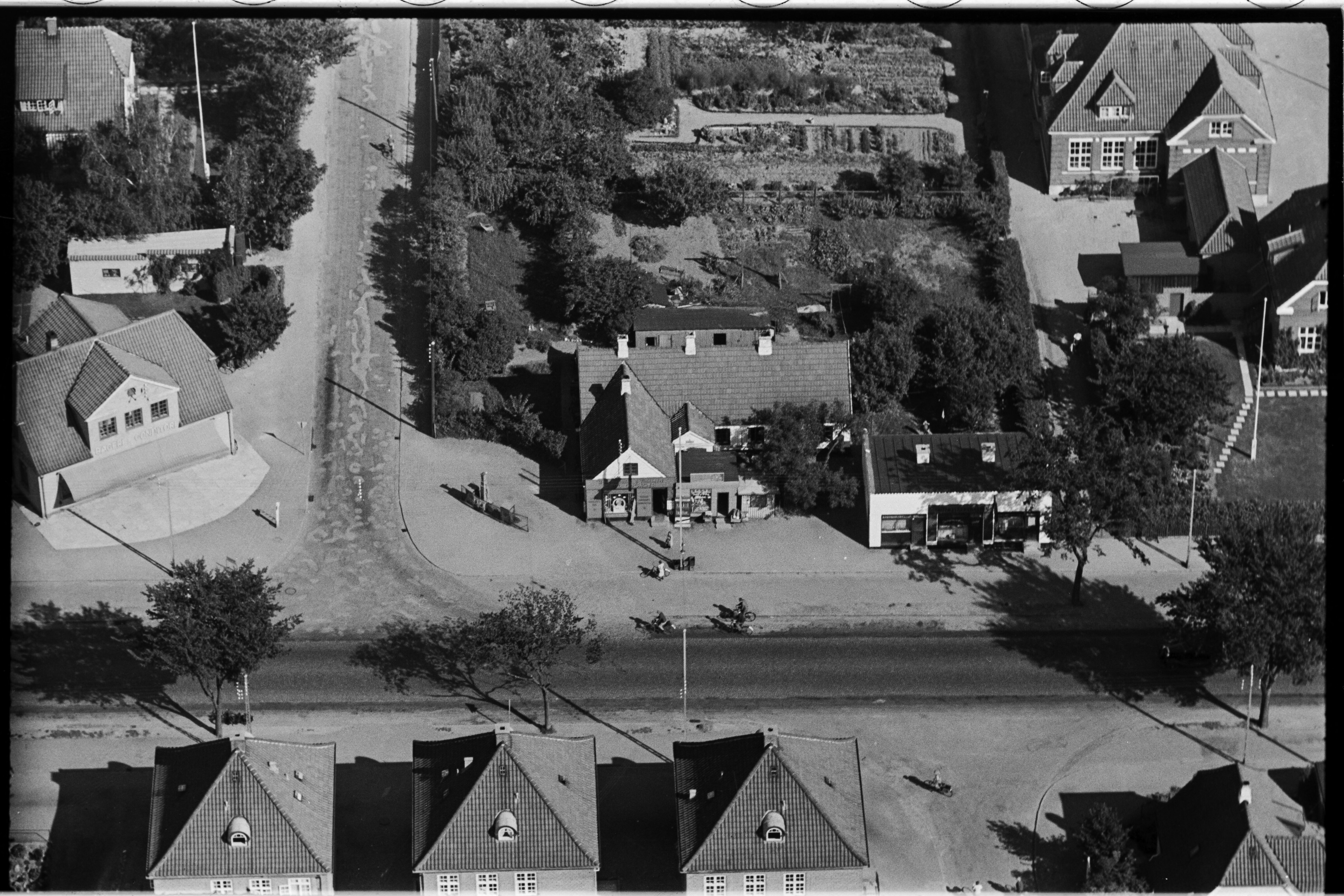 Skråfoto fra 1936-1938 taget 70 meter fra Skolevej 6