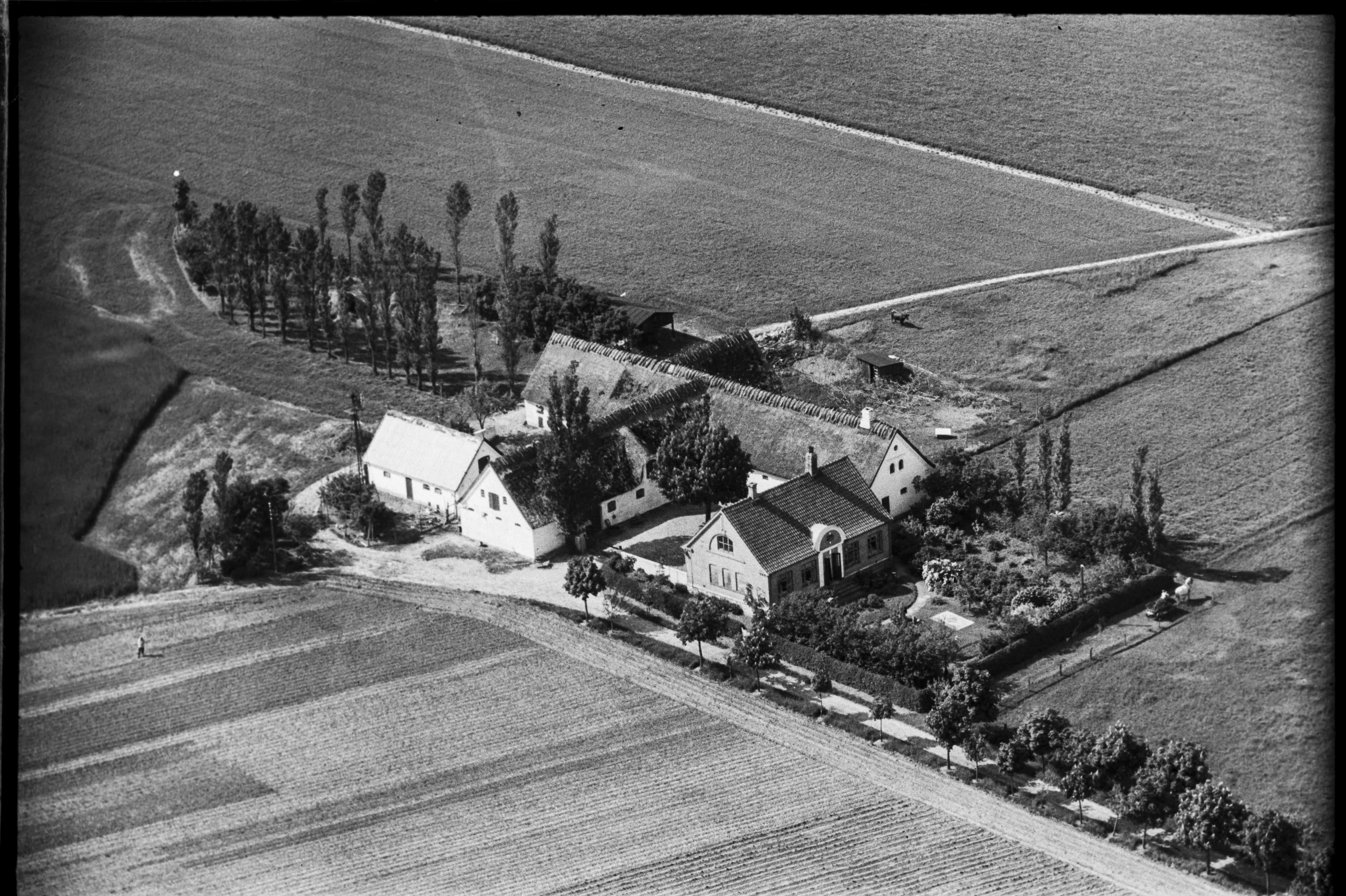 Skråfoto fra 1949 taget 194 meter fra Gulspurvevej 1