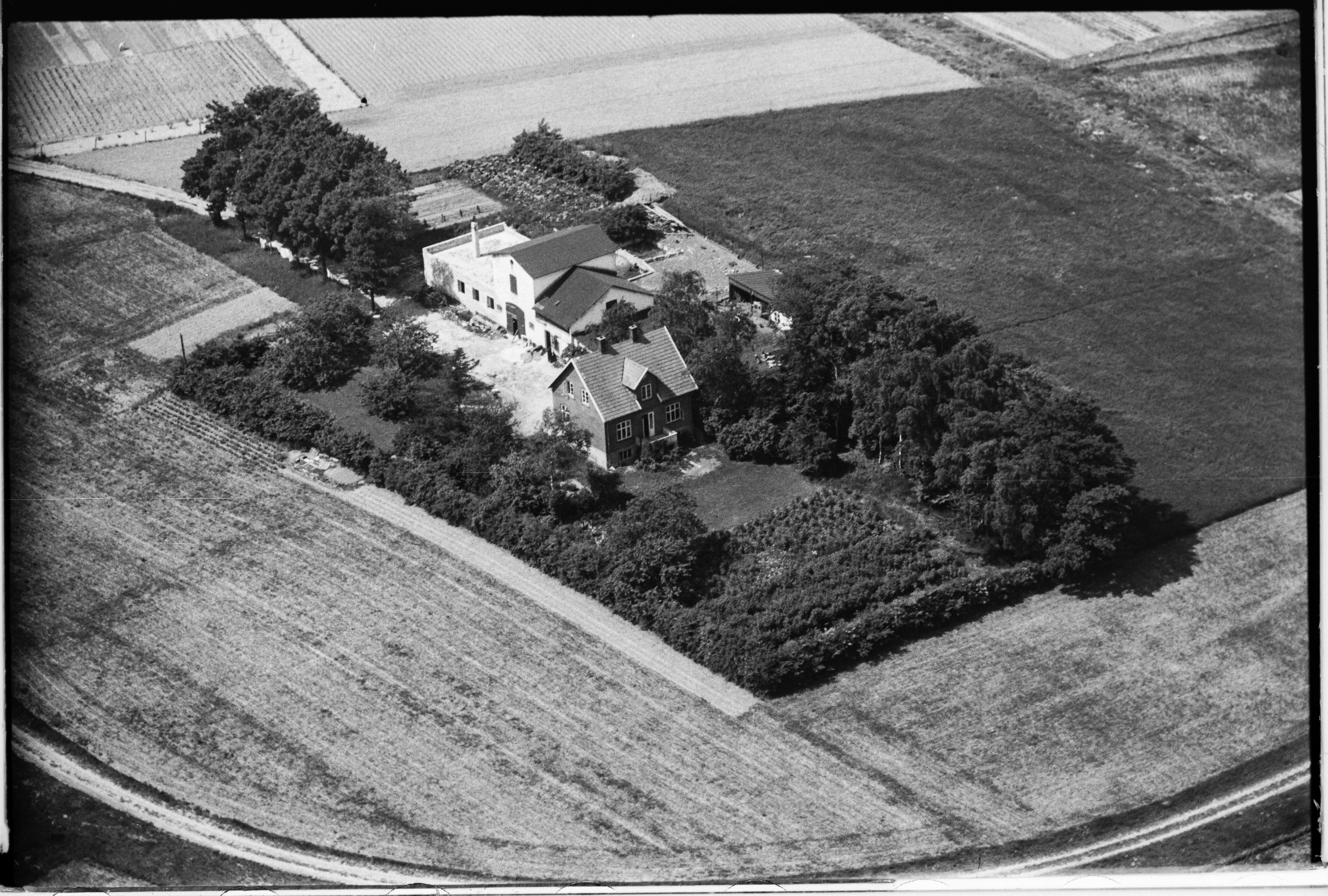 Skråfoto fra 1949 taget 102 meter fra Vejdammen 7