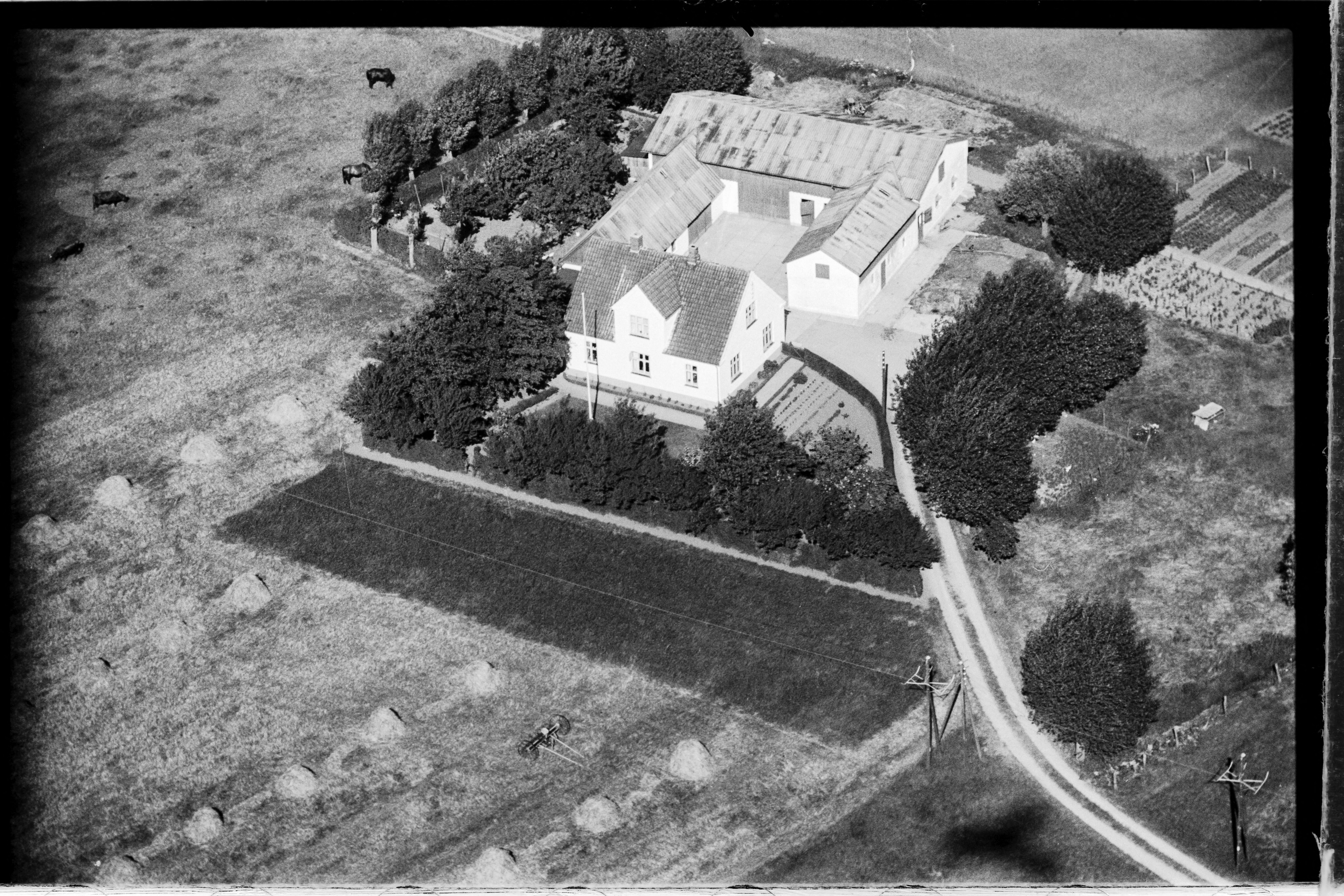 Skråfoto fra 1949 taget 135 meter fra Murergården 60