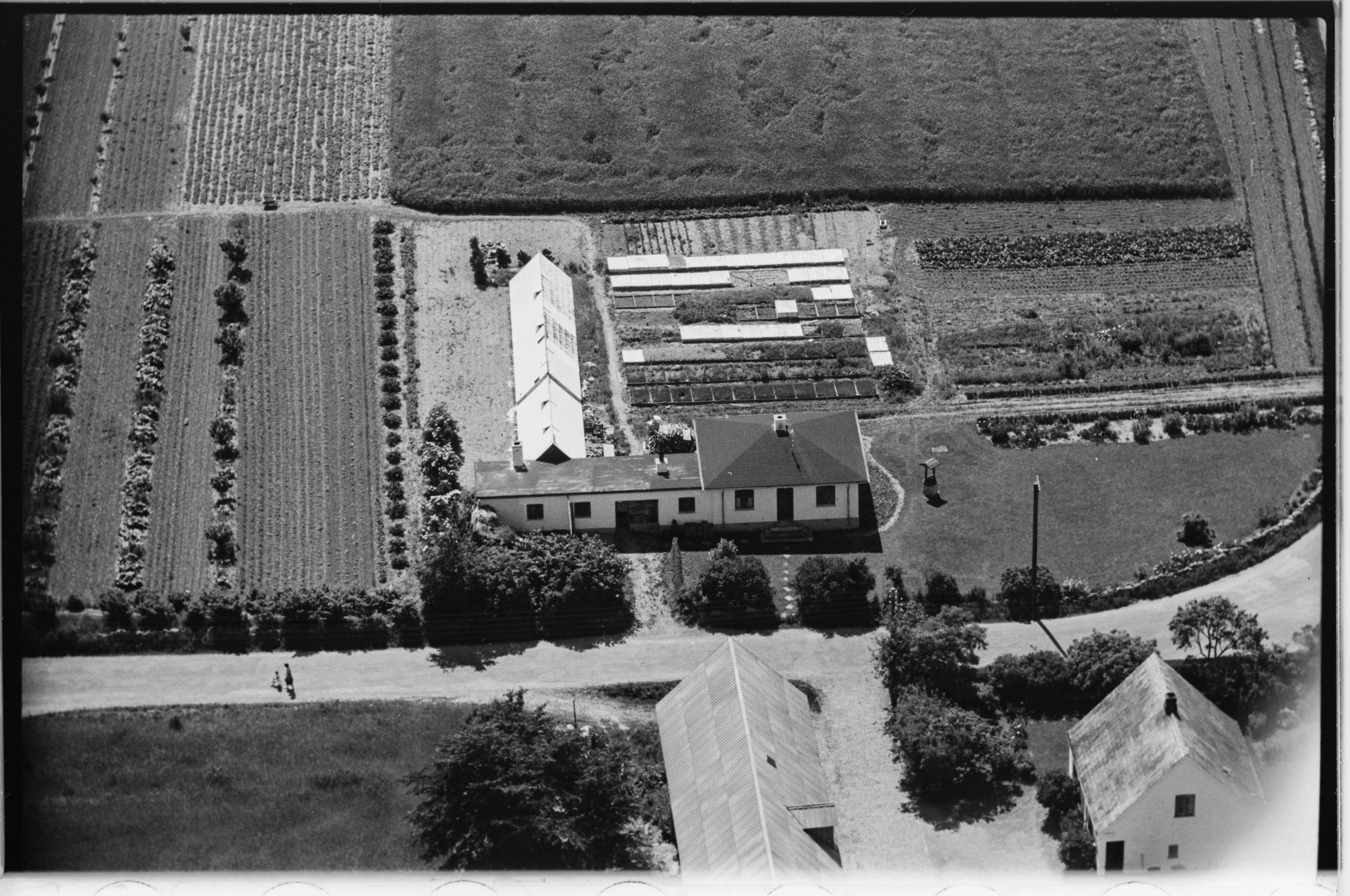 Skråfoto fra 1949 taget 62 meter fra Gartnervænget 1