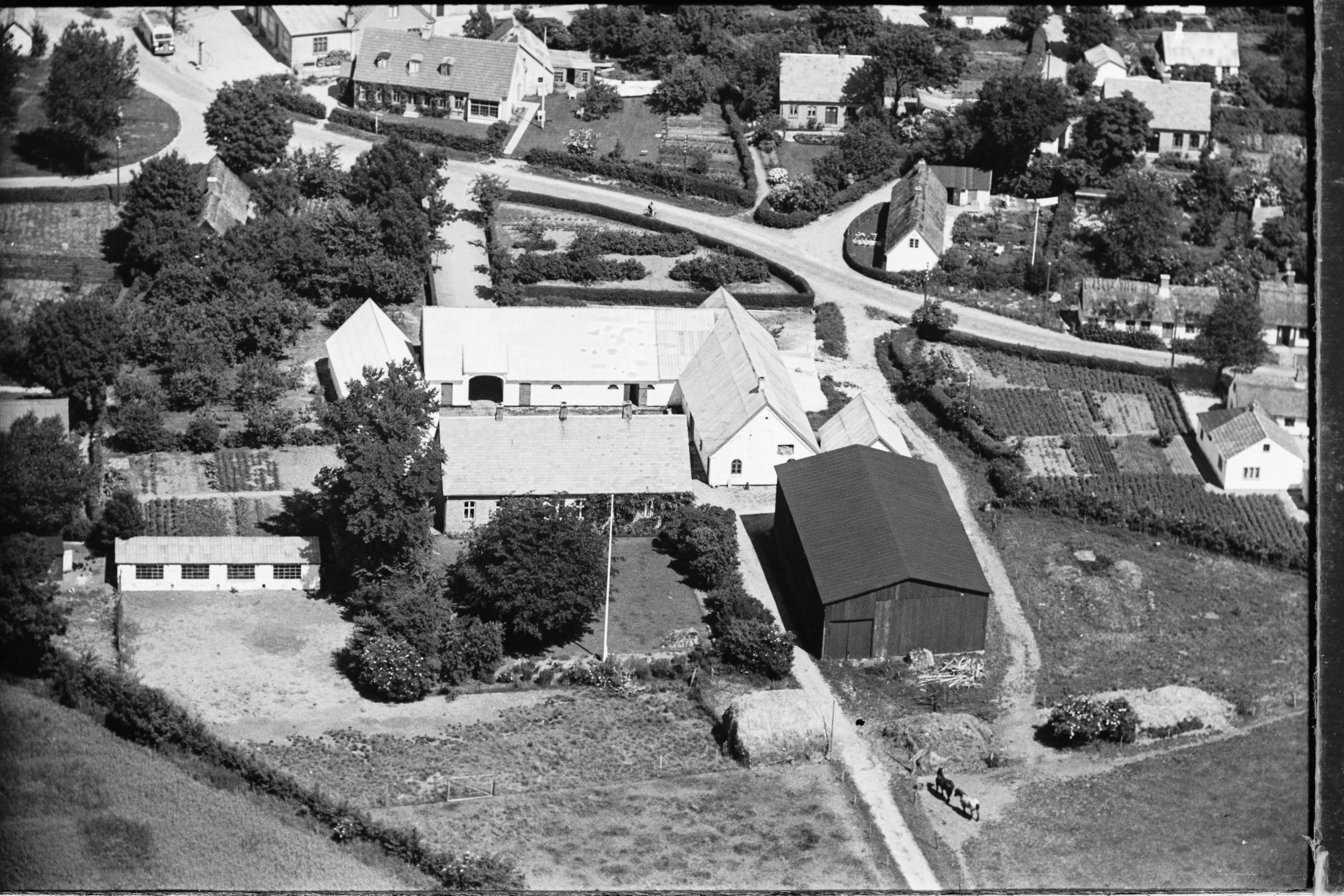 Skråfoto fra 1949 taget 9 meter fra Landsbygaden 21