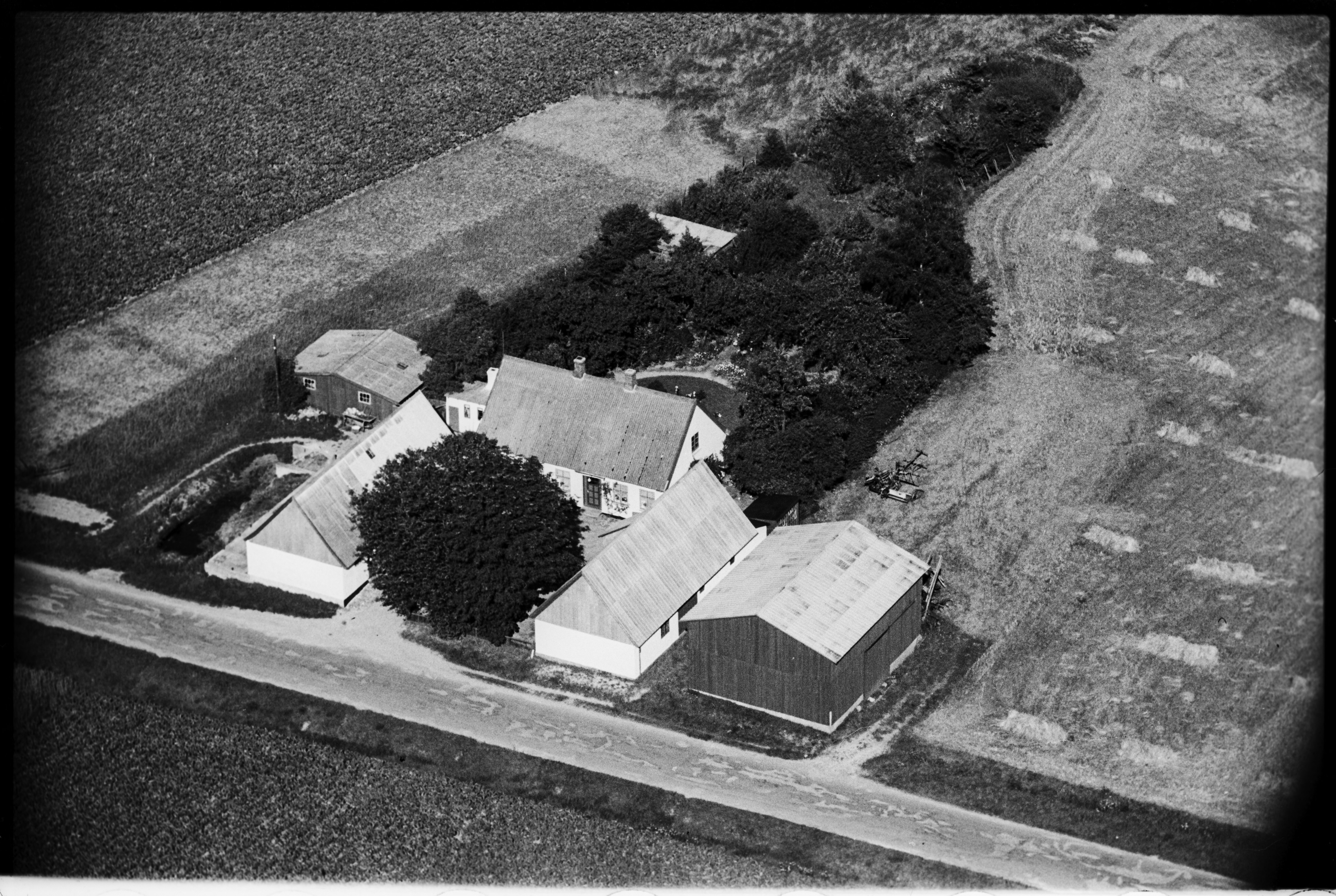Skråfoto fra 1949 taget 147 meter fra Holmevej 3