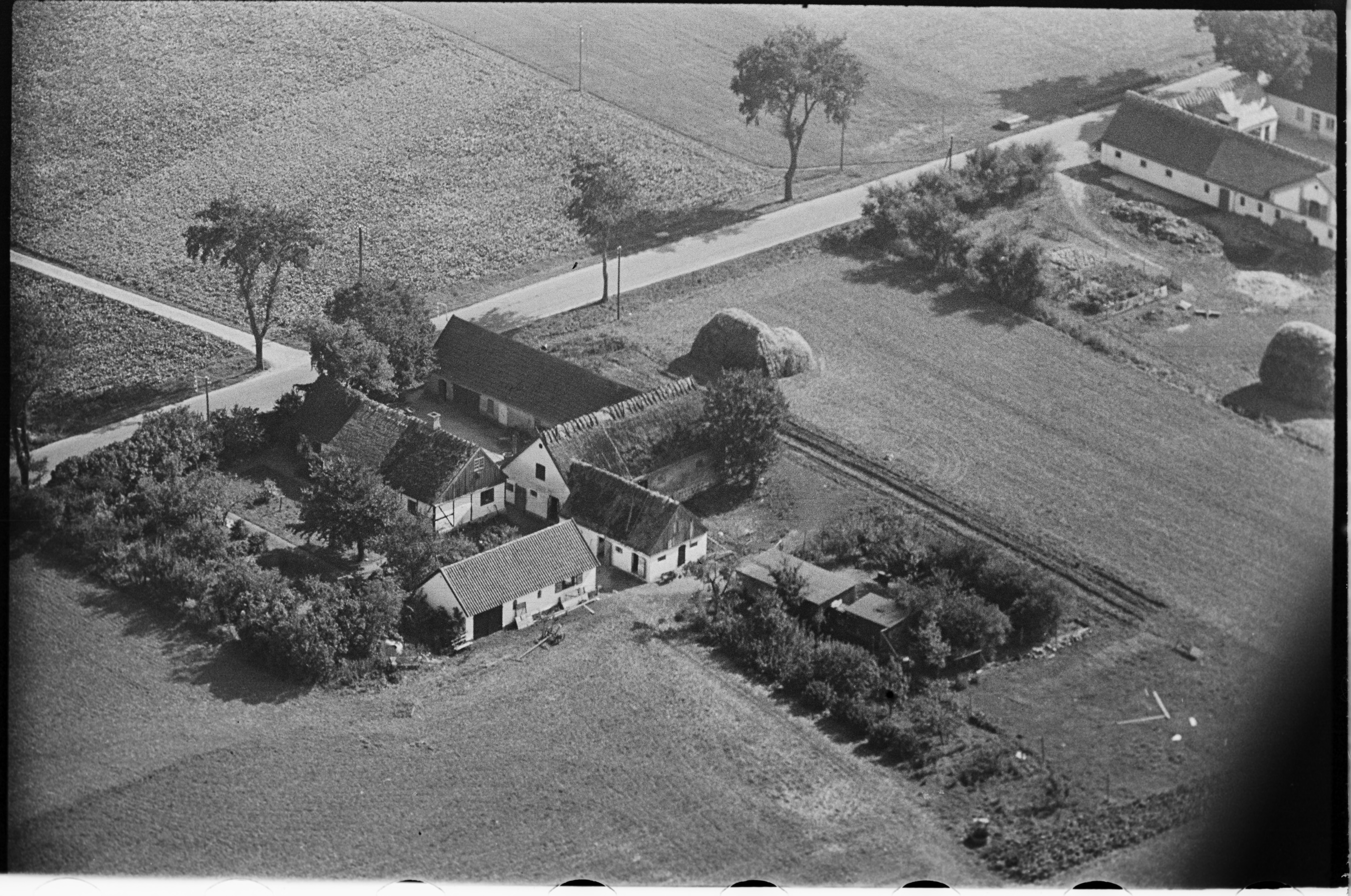 Skråfoto fra 1949 taget 106 meter fra Abildhaven 1