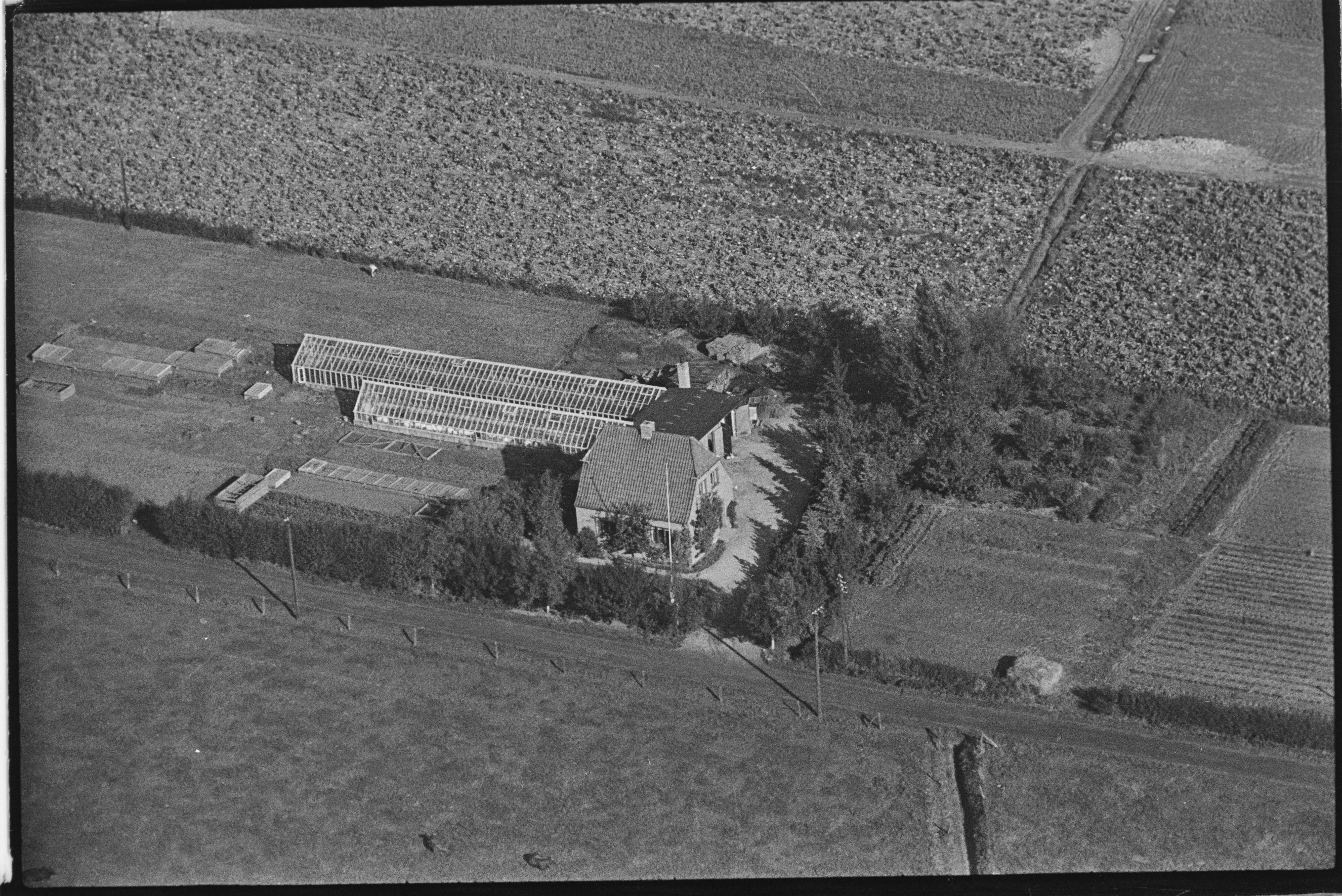 Skråfoto fra 1949 taget 67 meter fra Gadager 125