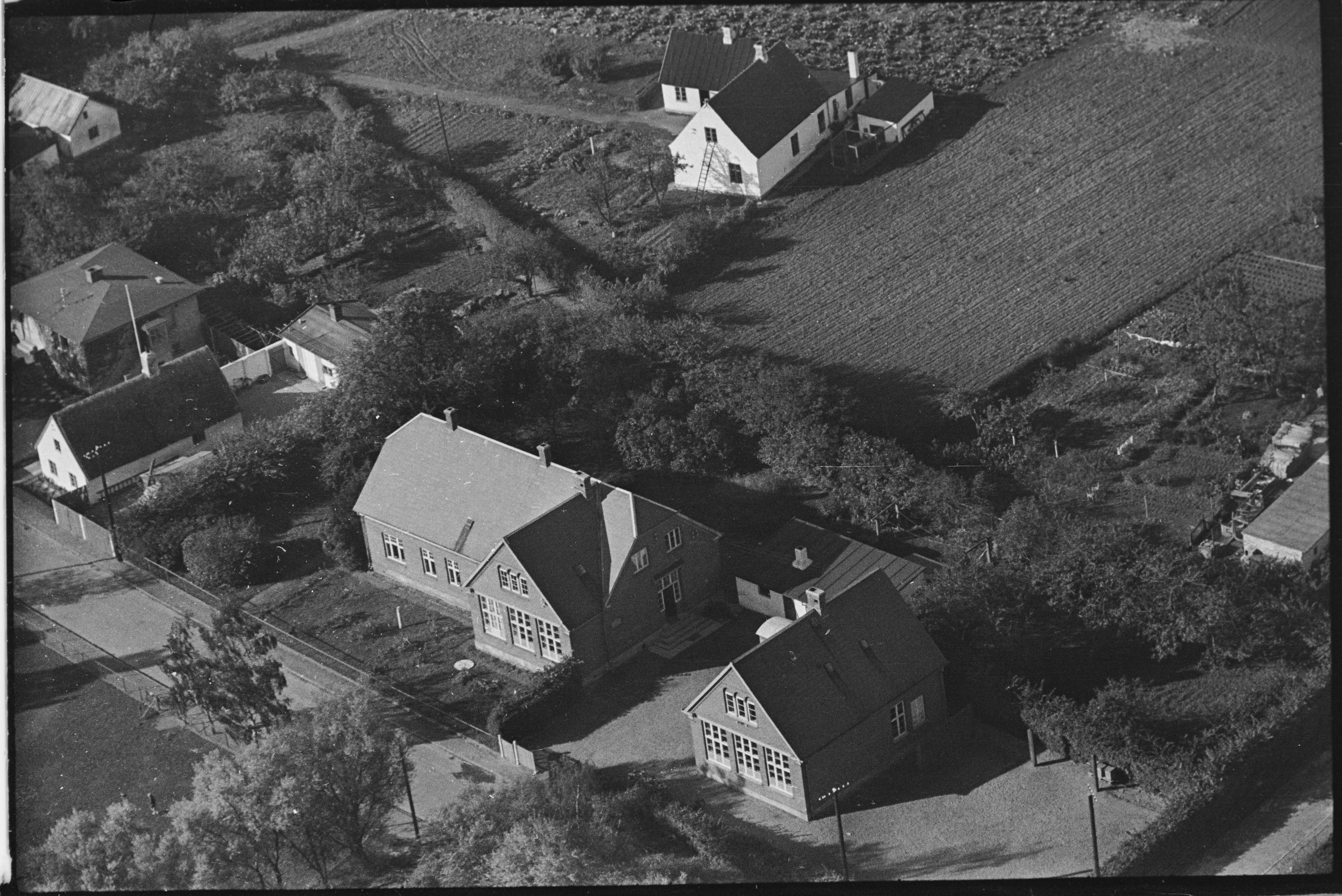 Skråfoto fra 1949 taget 28 meter fra Ved Gadekæret 4