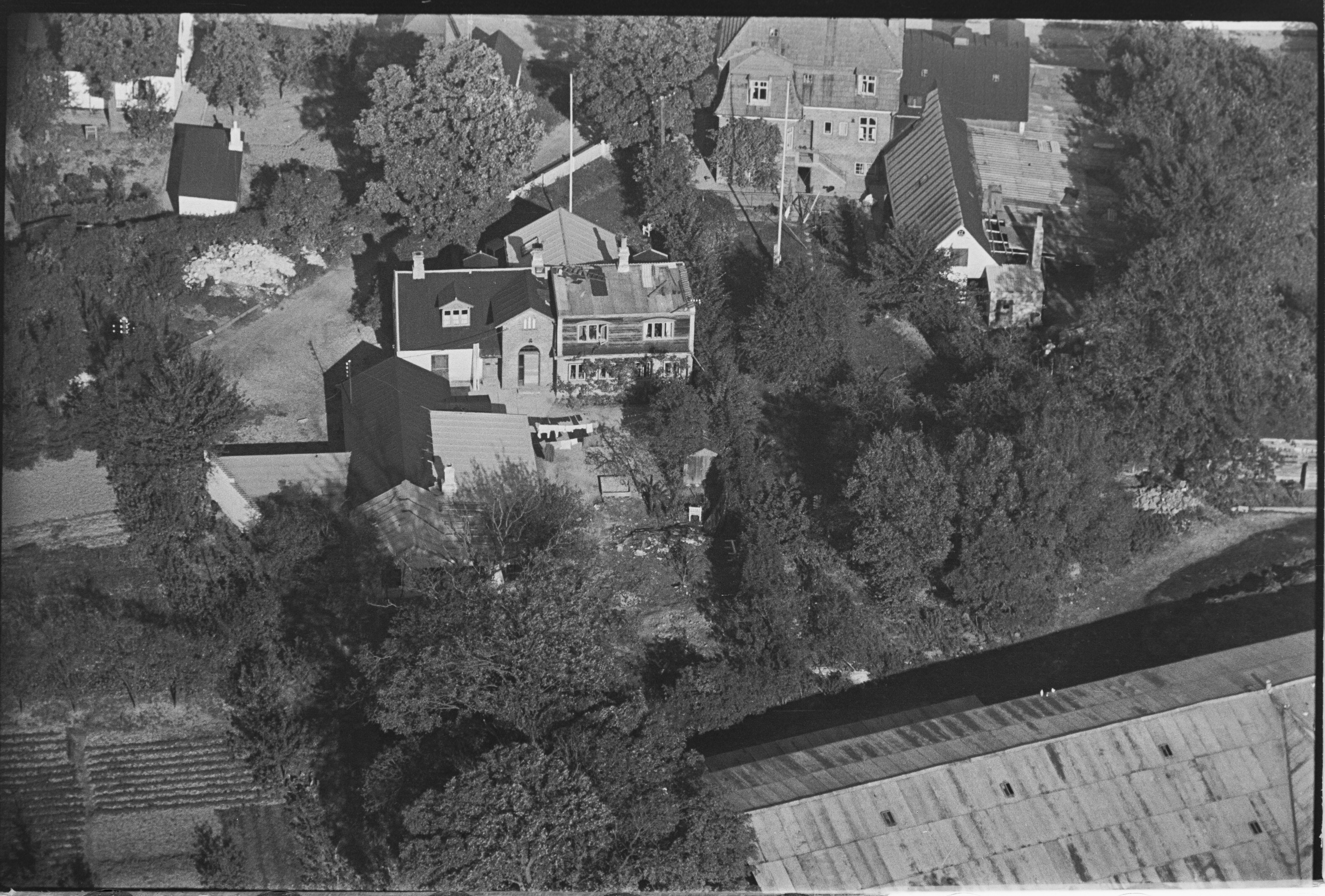 Skråfoto fra 1949 taget 36 meter fra Herstedøstergade 22