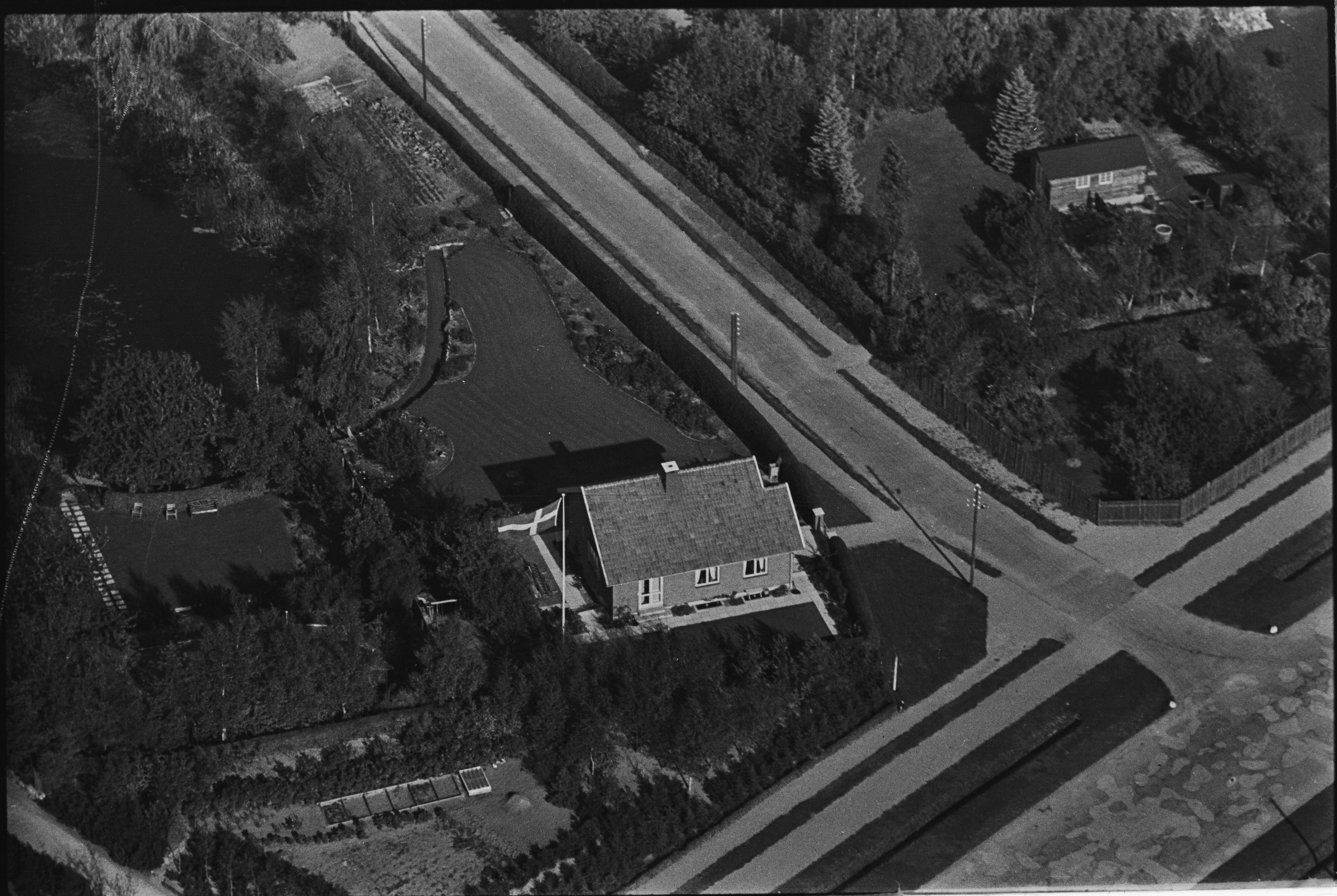 Skråfoto fra 1949 taget 229 meter fra Langemosevej 45