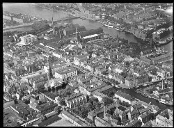 thumbnail: Skråfoto fra 1928-1933 taget 92 meter fra Prinsessegade 16, st. tv
