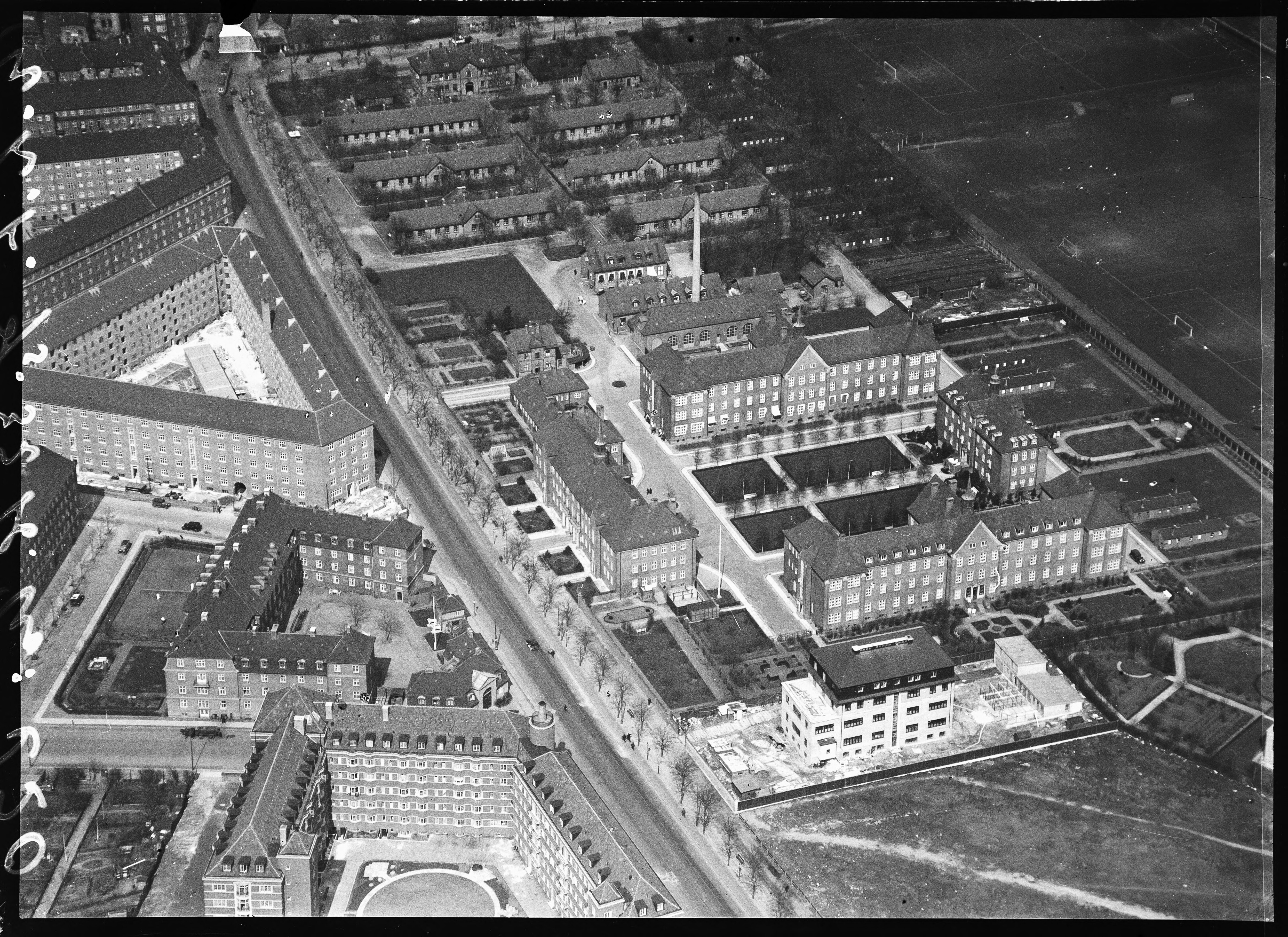 Skråfoto fra 1928-1933 taget 55 meter fra Tagensvej 16