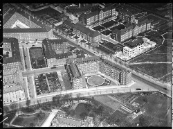 thumbnail: Skråfoto fra 1928-1933 taget 135 meter fra Nøddebogade 17, 4. tv