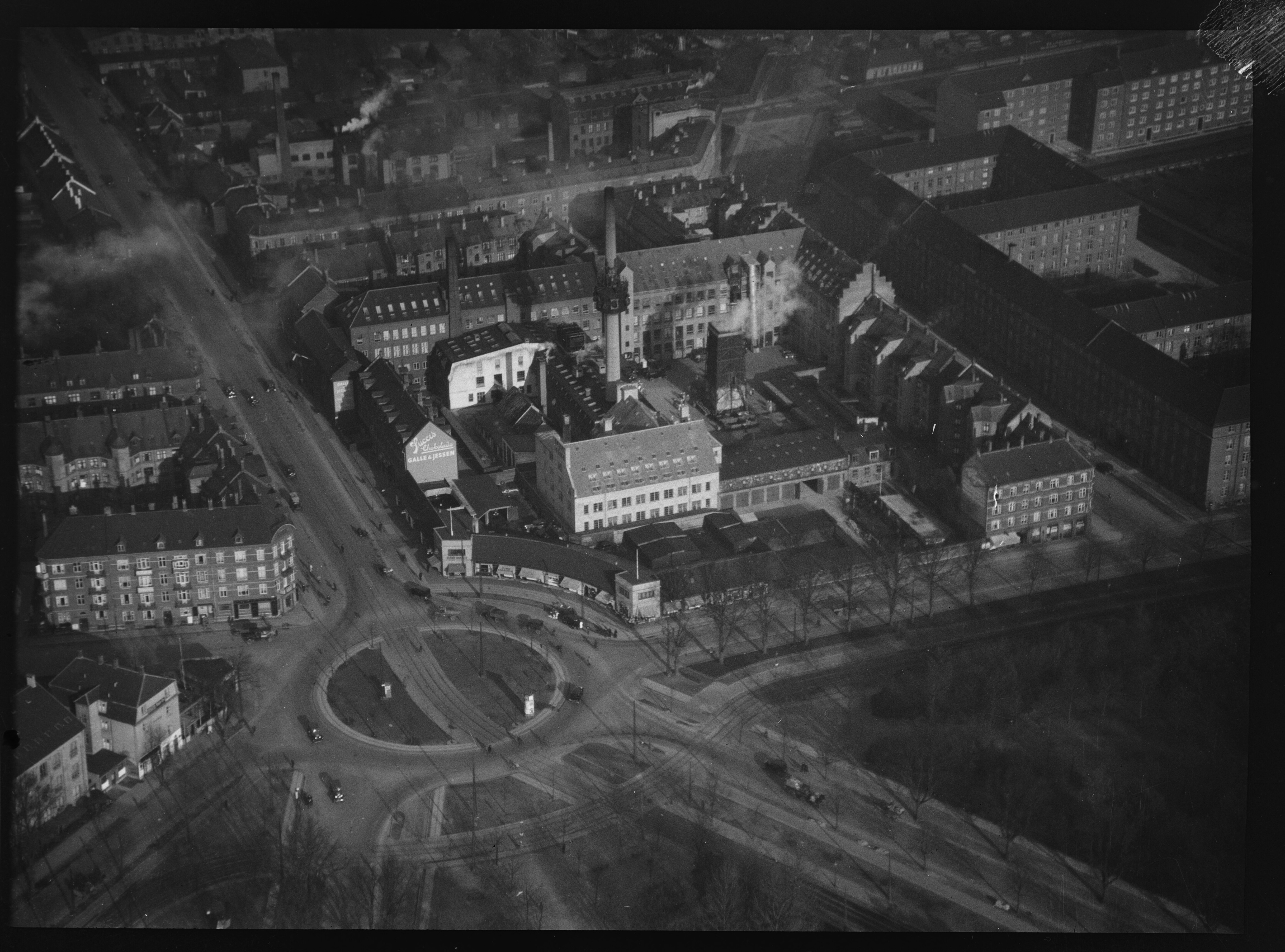 Skråfoto fra 1928-1933 taget 195 meter fra Nørre Allé 75, 4. 545