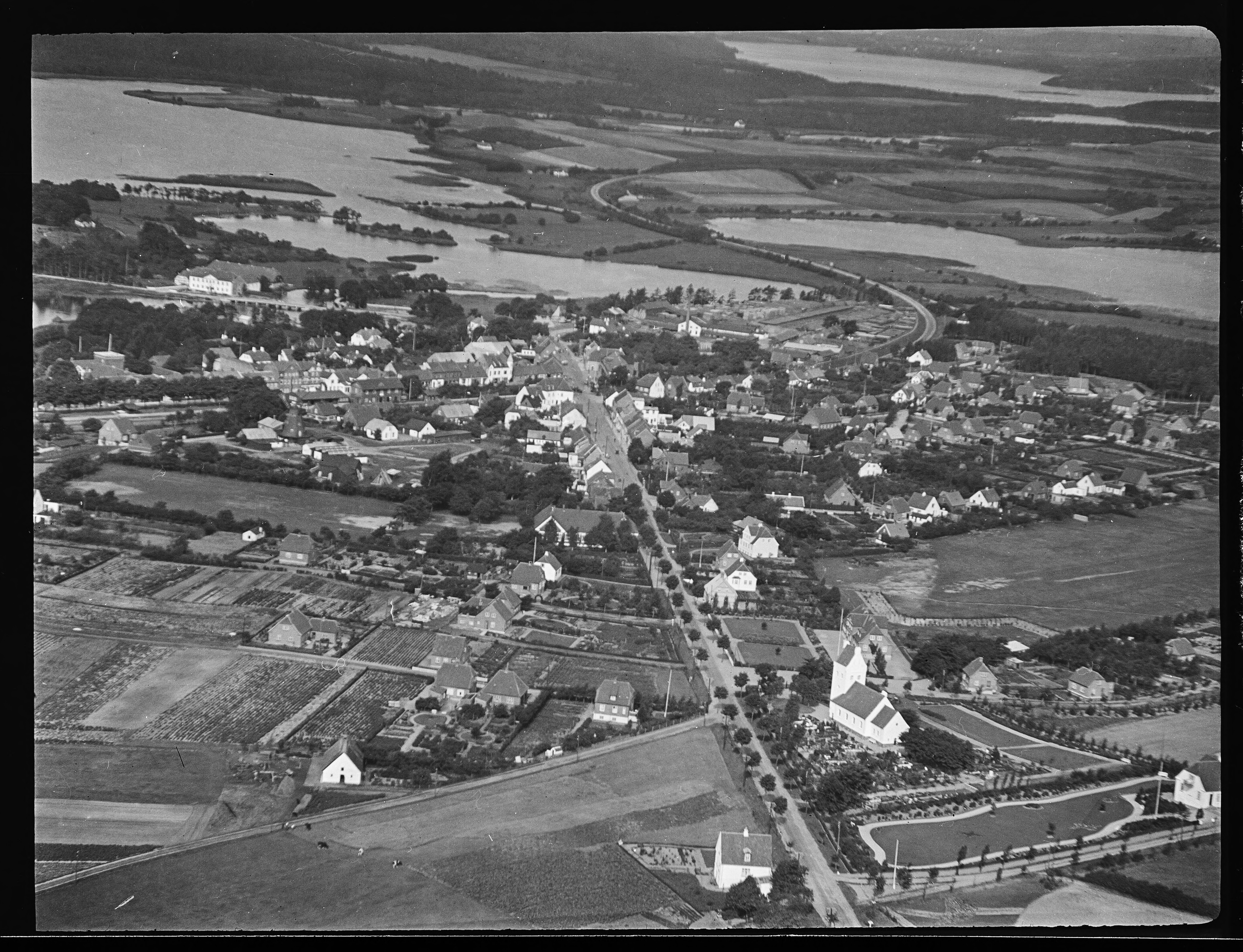 Skråfoto fra 1928-1933 taget 65 meter fra Siimvej 5