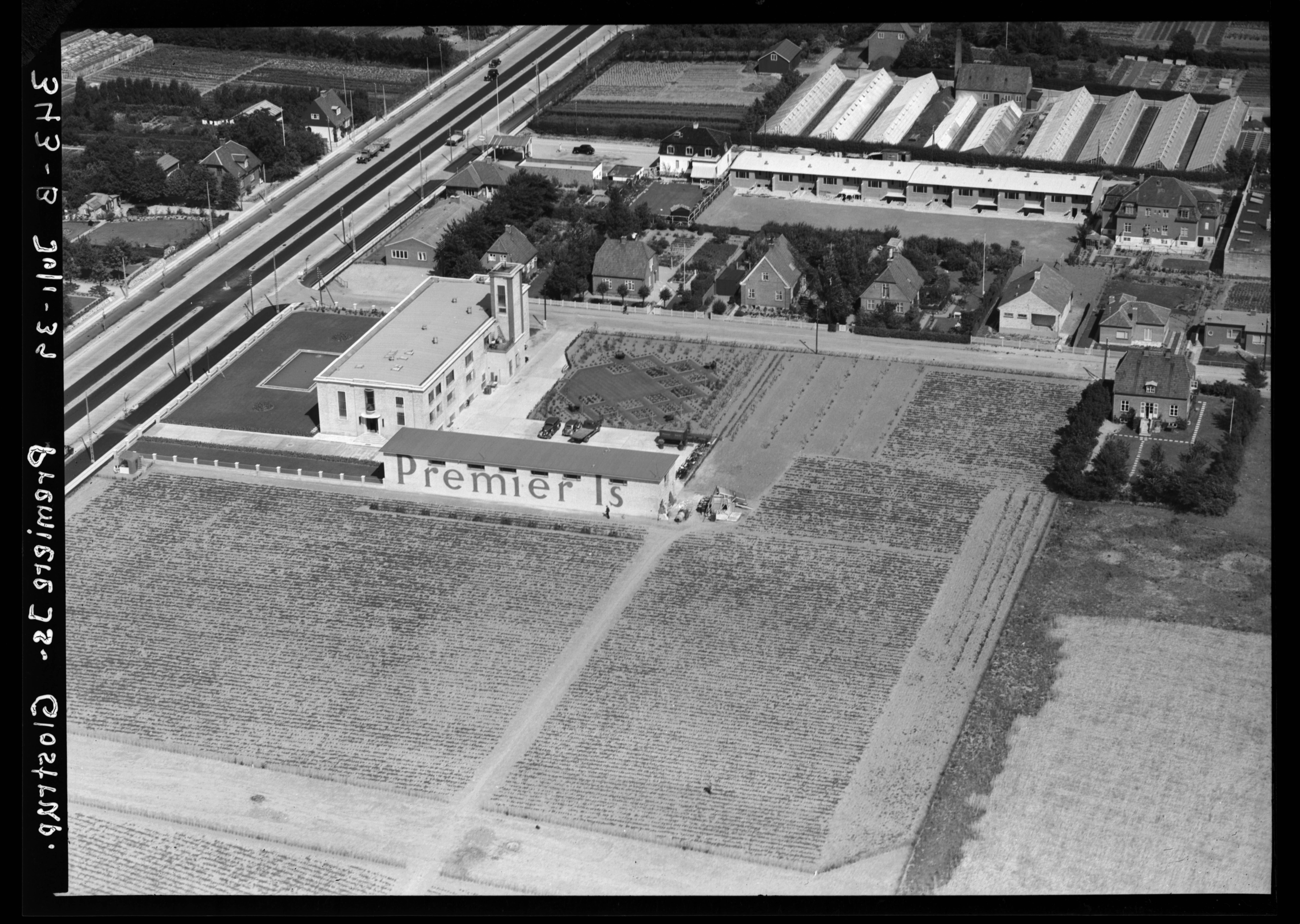 Skråfoto fra 1939 taget 9 meter fra Hovedvejen 155