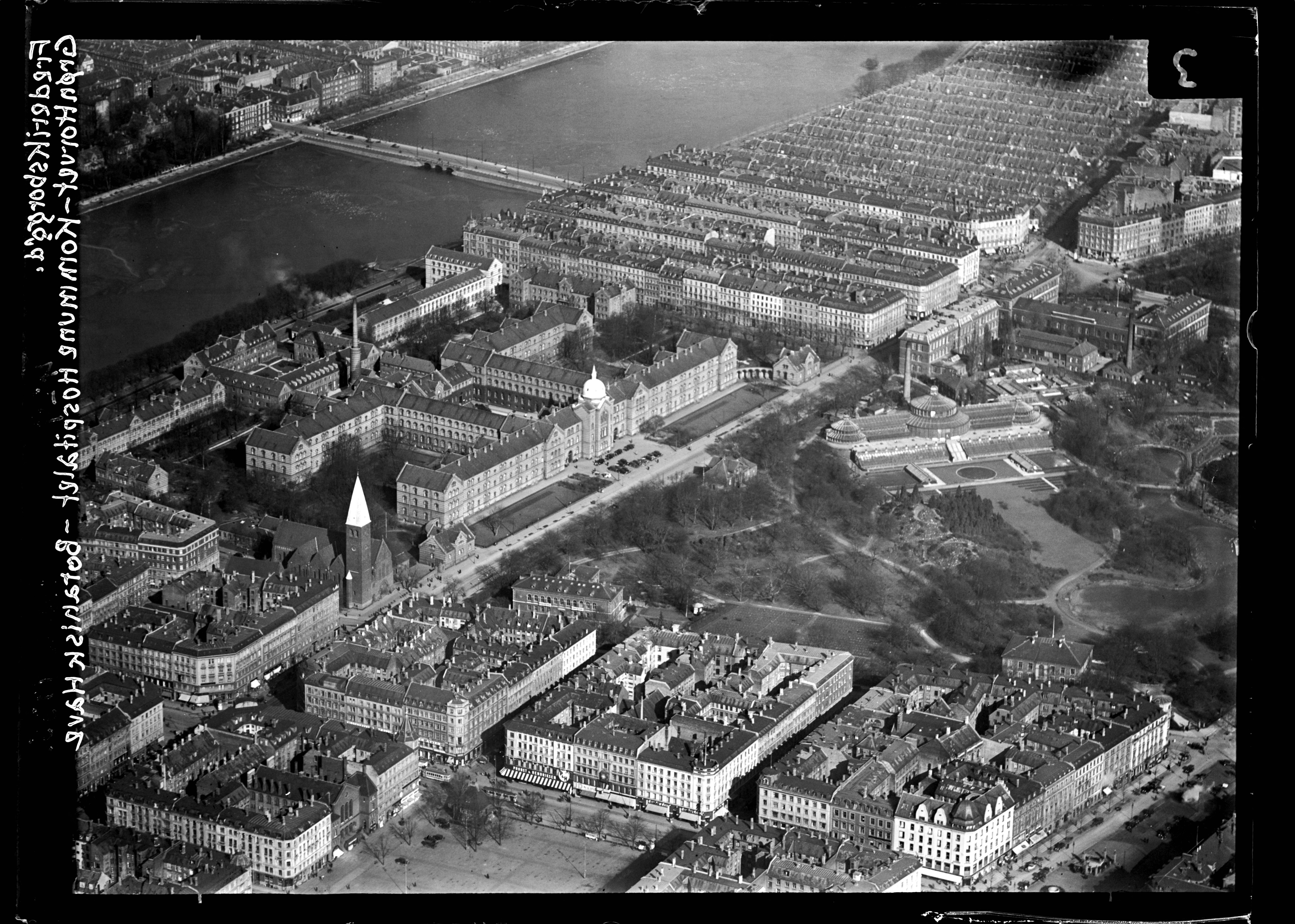 Skråfoto fra 1935 taget 106 meter fra Gothersgade 135, 3. tv
