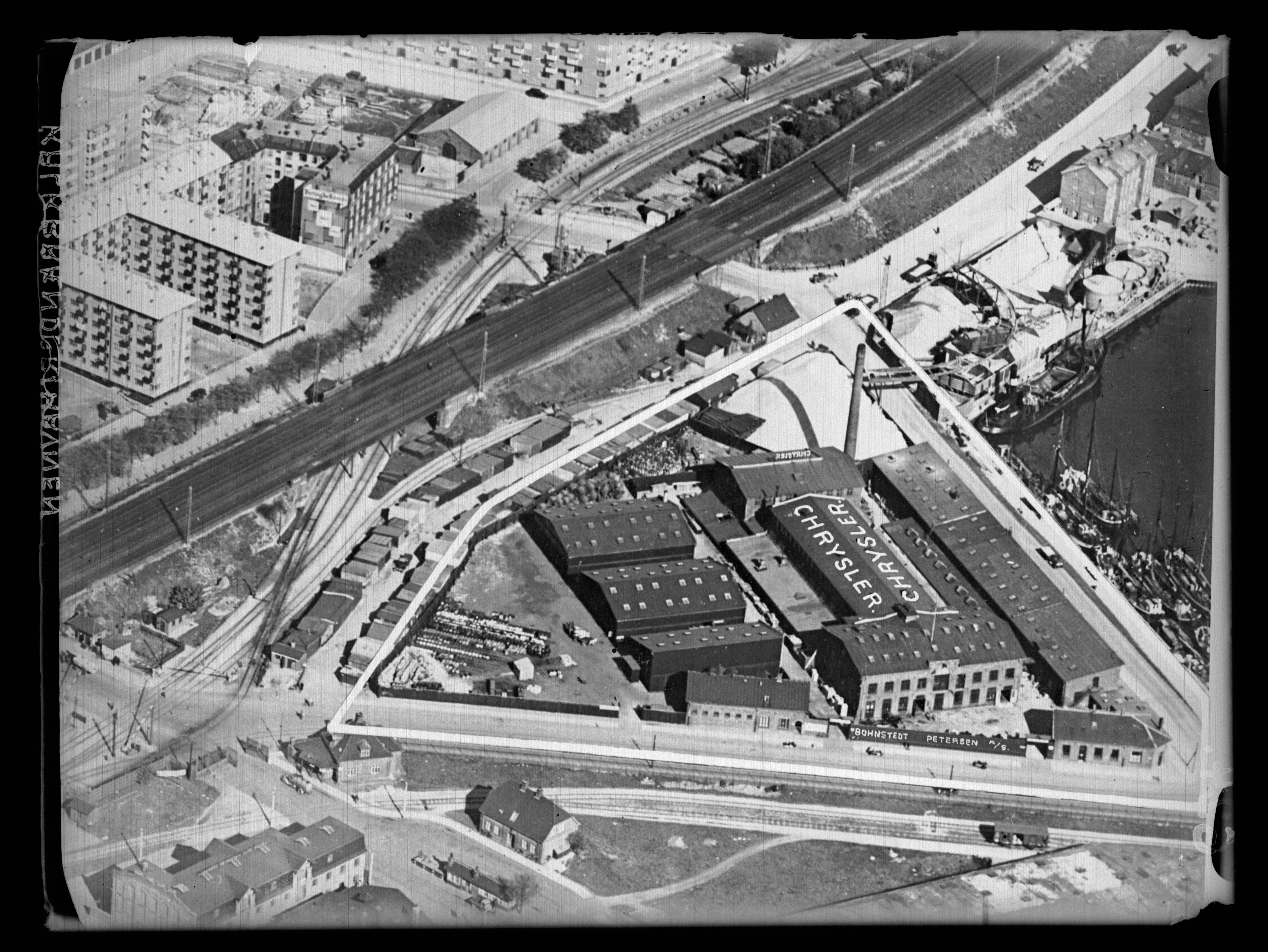 Skråfoto fra 1932-1967 taget 9 meter fra Sundkrogsgade 10, 5. 