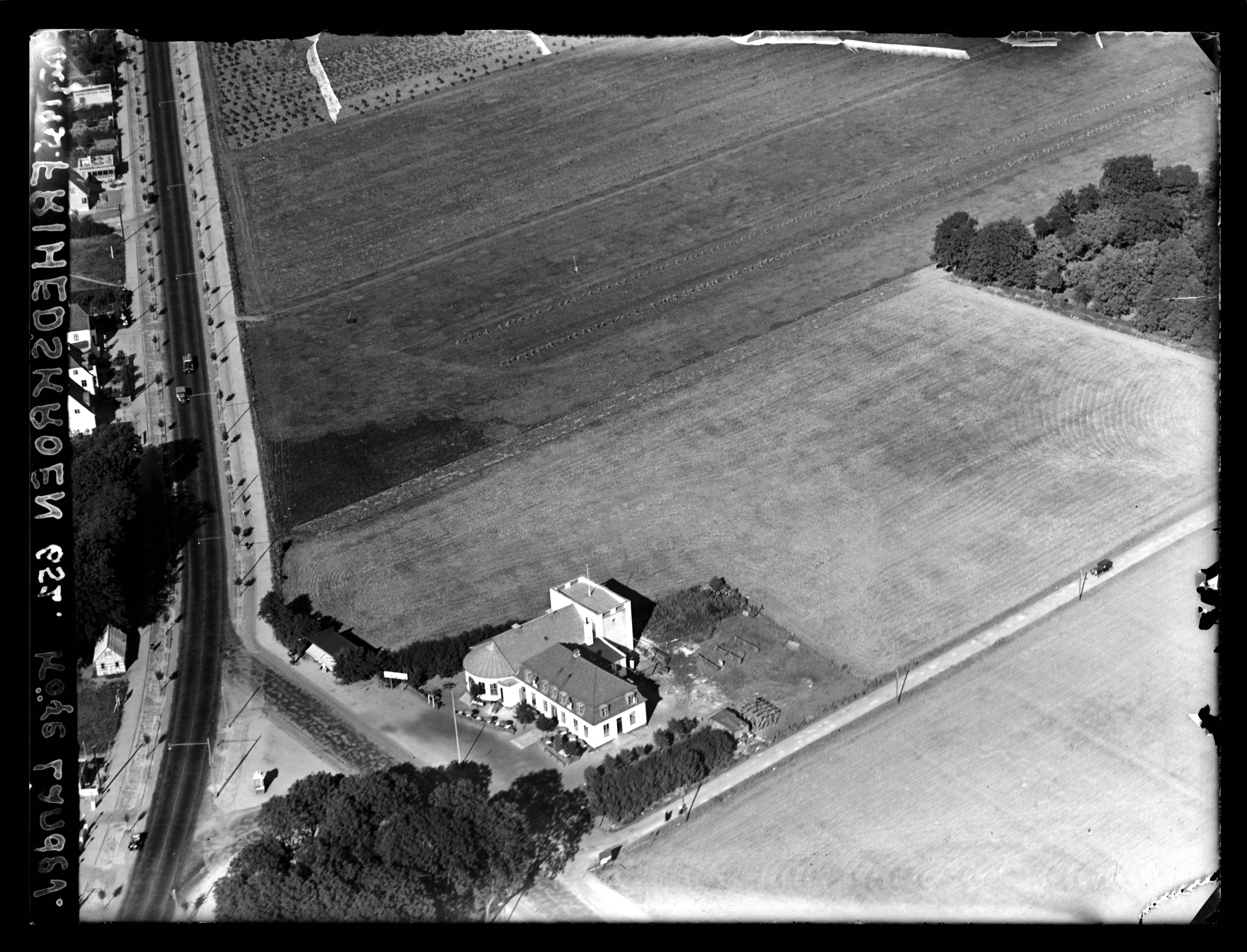 Skråfoto fra 1935 taget 121 meter fra Lodsvej 16, 1. th