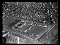 thumbnail: Skråfoto fra 1958 taget 212 meter fra Damhus Boulevard 106